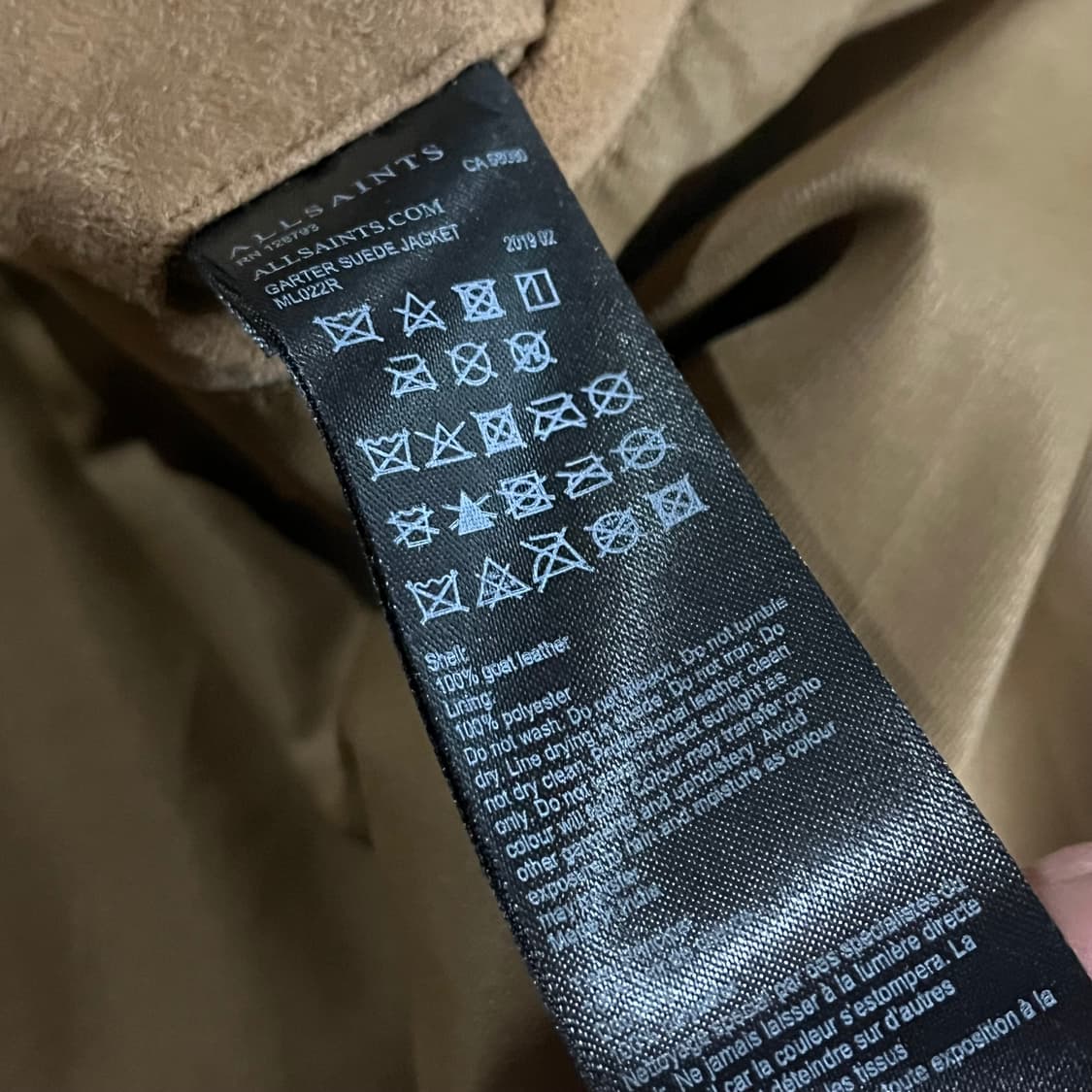 [97] 올세인츠 스웨이드 가죽자켓 상품이미지10