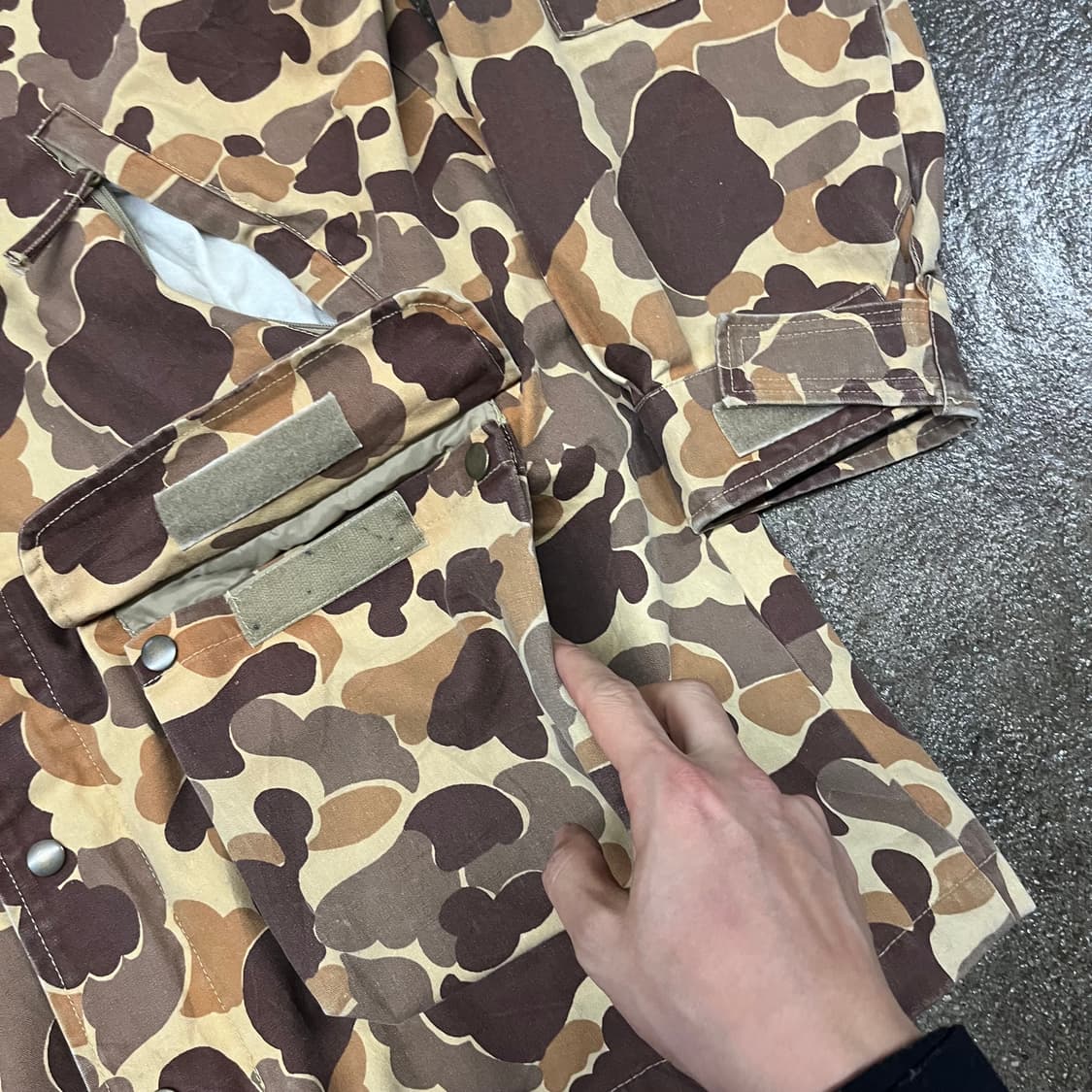 90s 빈티지 덕카모 헌팅 자켓 (105) 상품이미지4