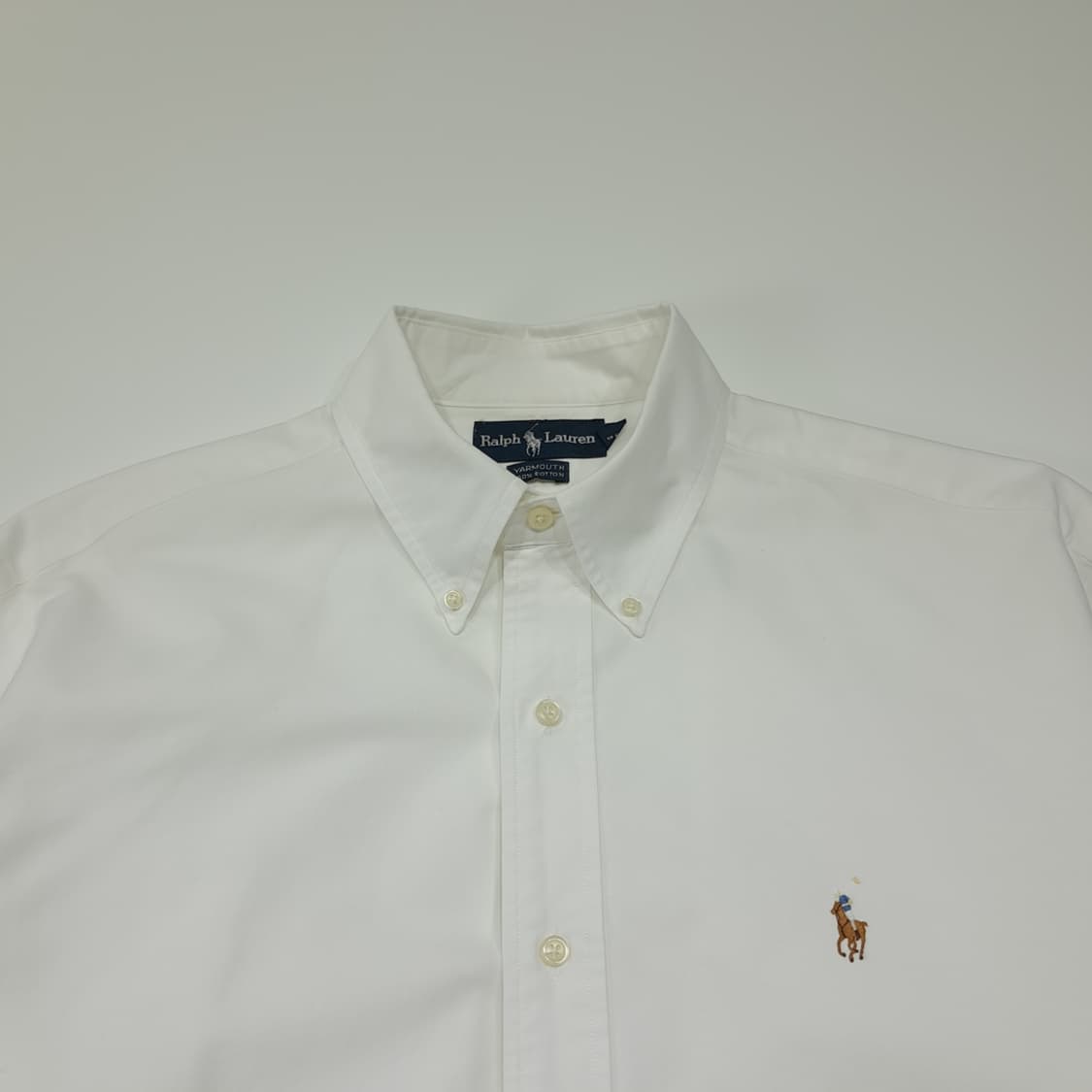 CL896 XL 폴로 90s 멀티포니 화이트 셔츠 남방 상품이미지2