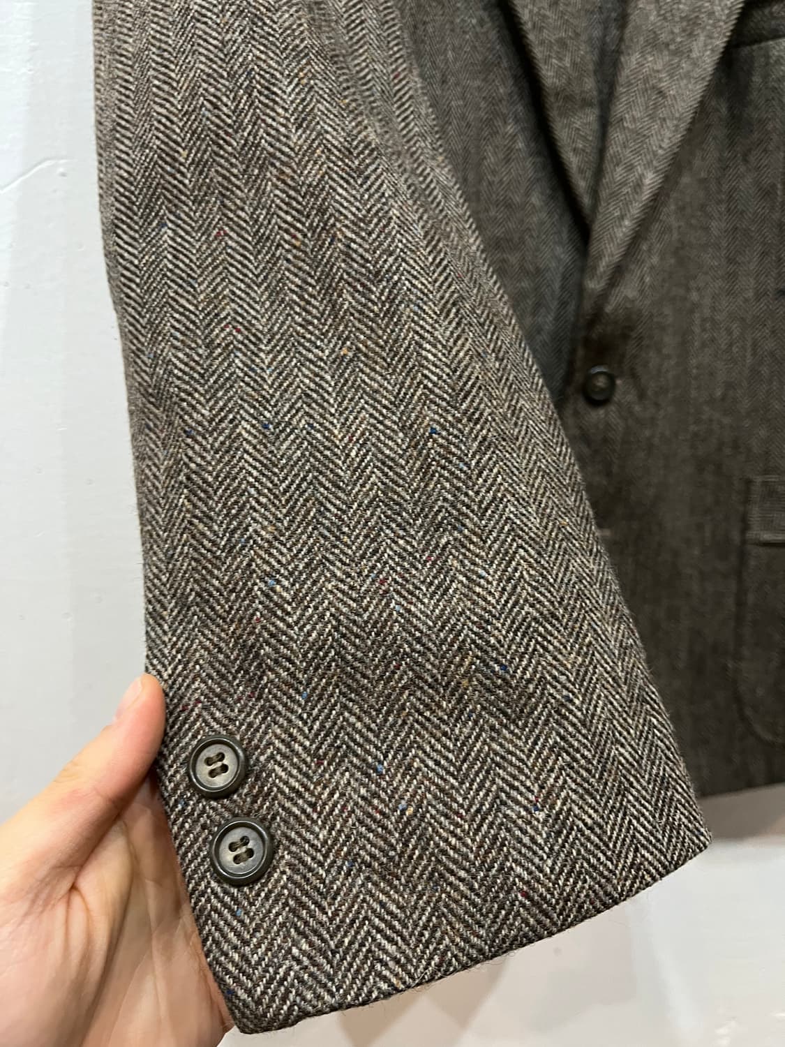 Made in JAPAN 울 헤링본 블레이저 자켓 상품이미지2