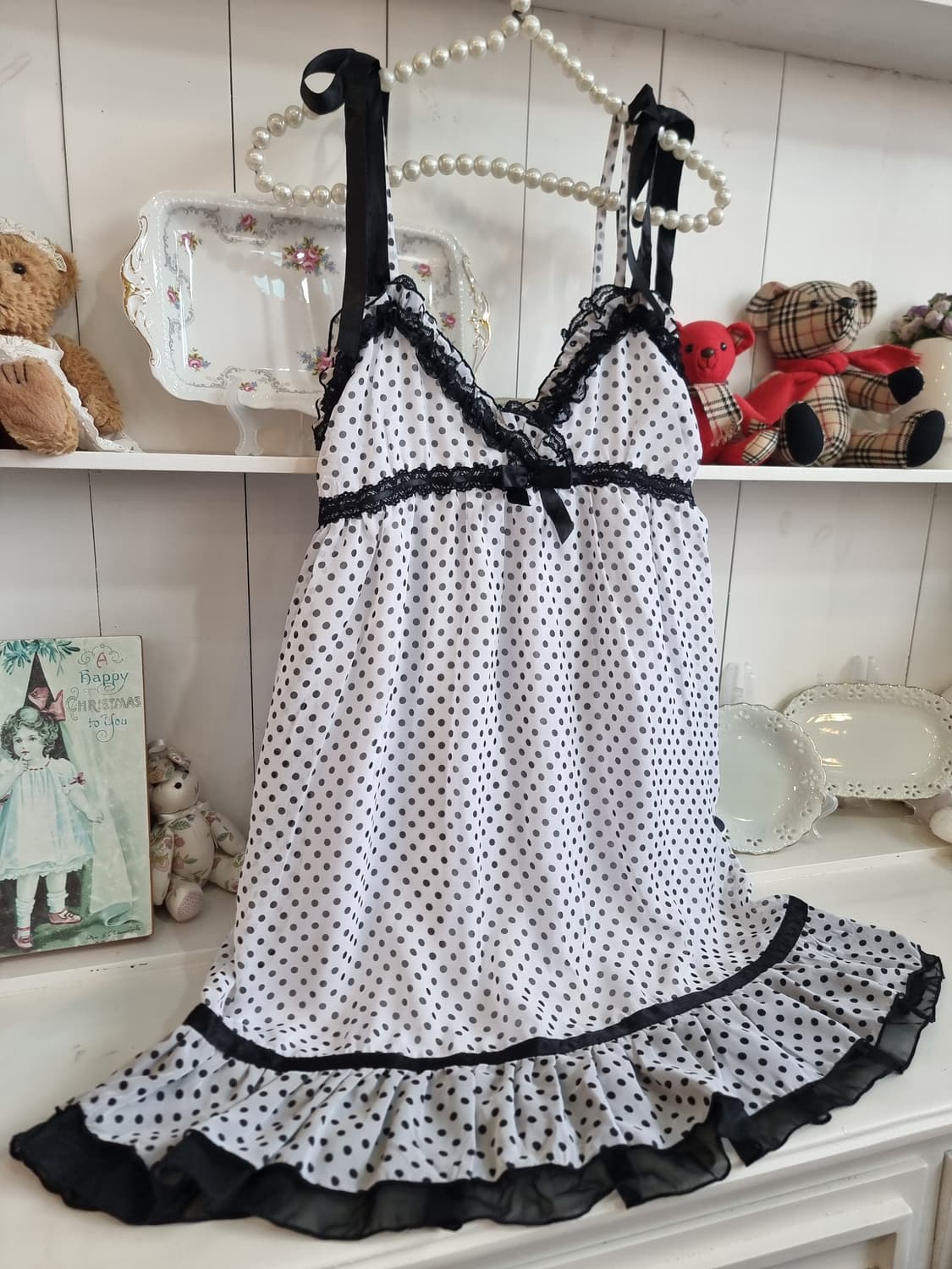 (TRALALA, 트랄라라) 도트 레이스 캐미솔 원피스 상품이미지3