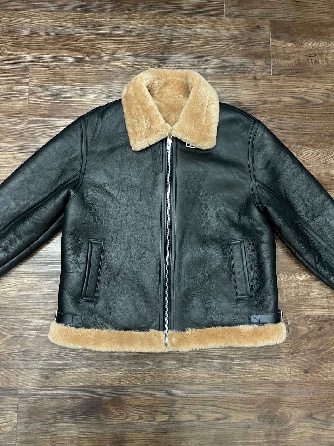 B-3 리얼레더 램스킨 양가죽 무스탕 폭격기(무톤자켓) 상품이미지1