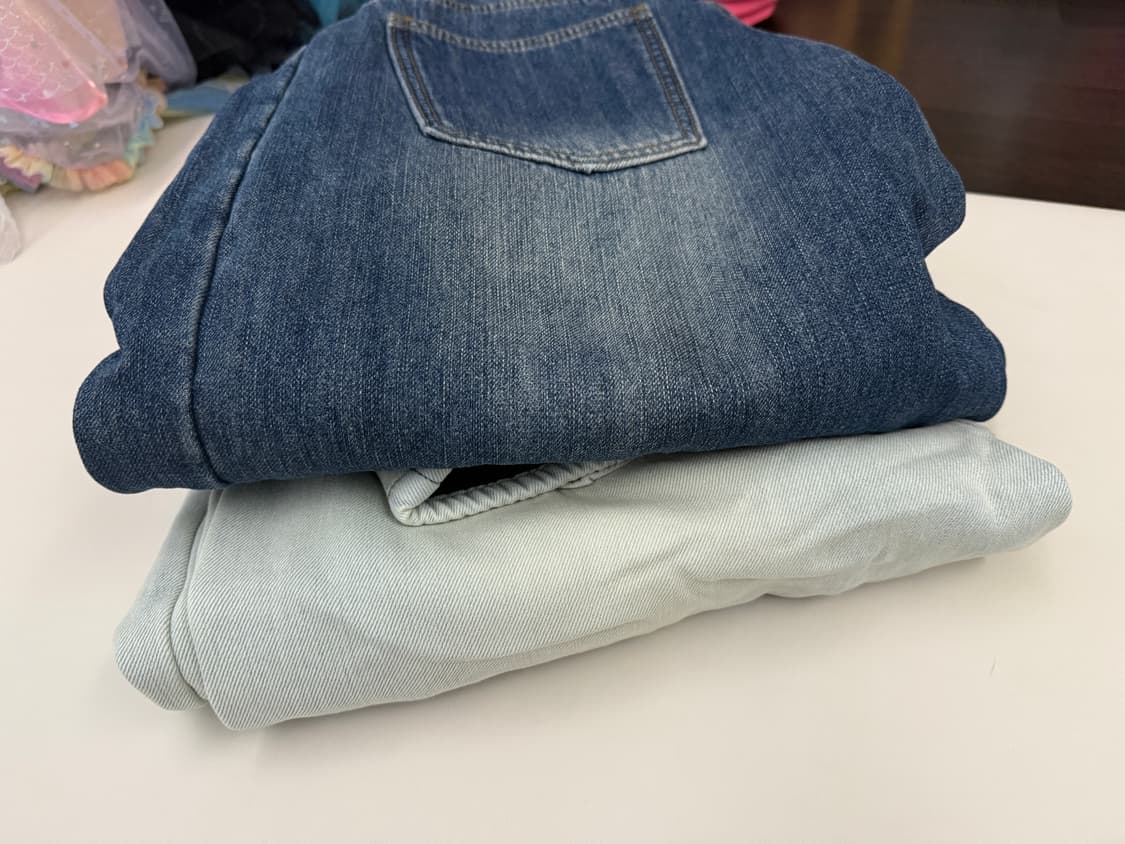 융털기모 사이드폴딩 벌룬핏 연청,진청 데님바지 (롱) 상품이미지7