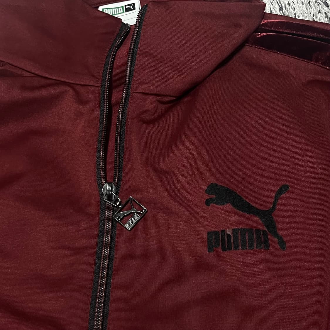 퓨마 버건디 벨벳 셋업 상품이미지2