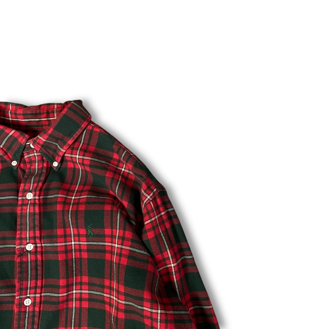 폴로 랄프로렌 레드 블랙 체크 긴팔 셔츠 커스텀핏 XXL 상품이미지2