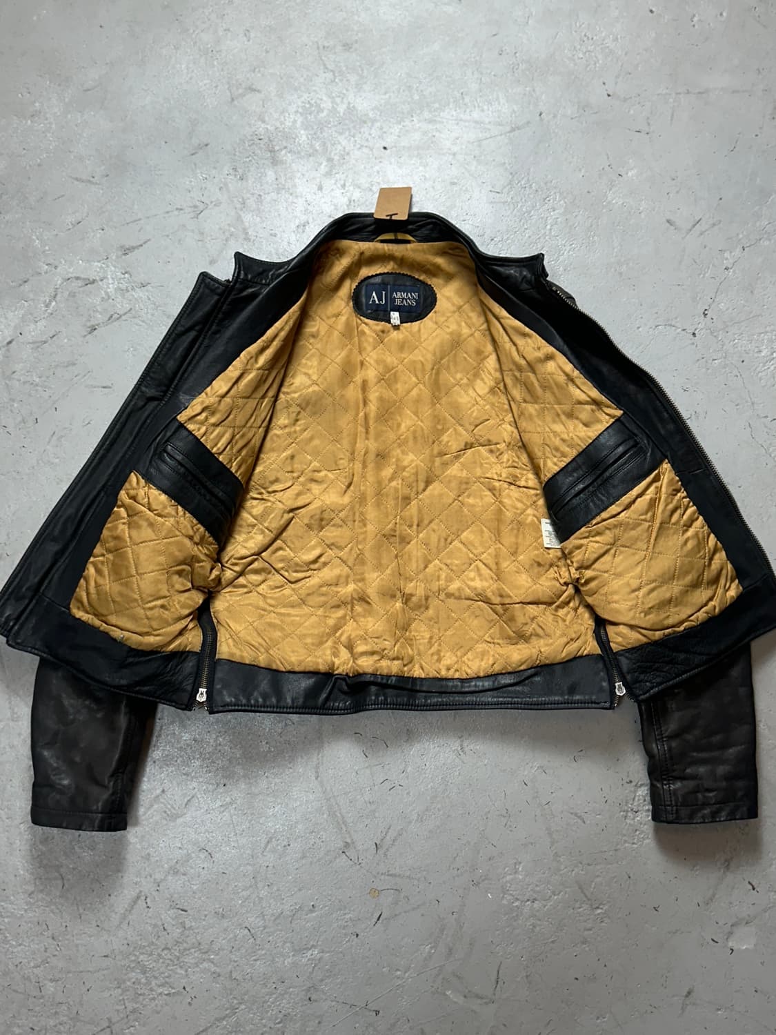 00's 아르마니 고트스킨 레더 자켓 빈티지 바이커 카페레이서 자켓 상품이미지7