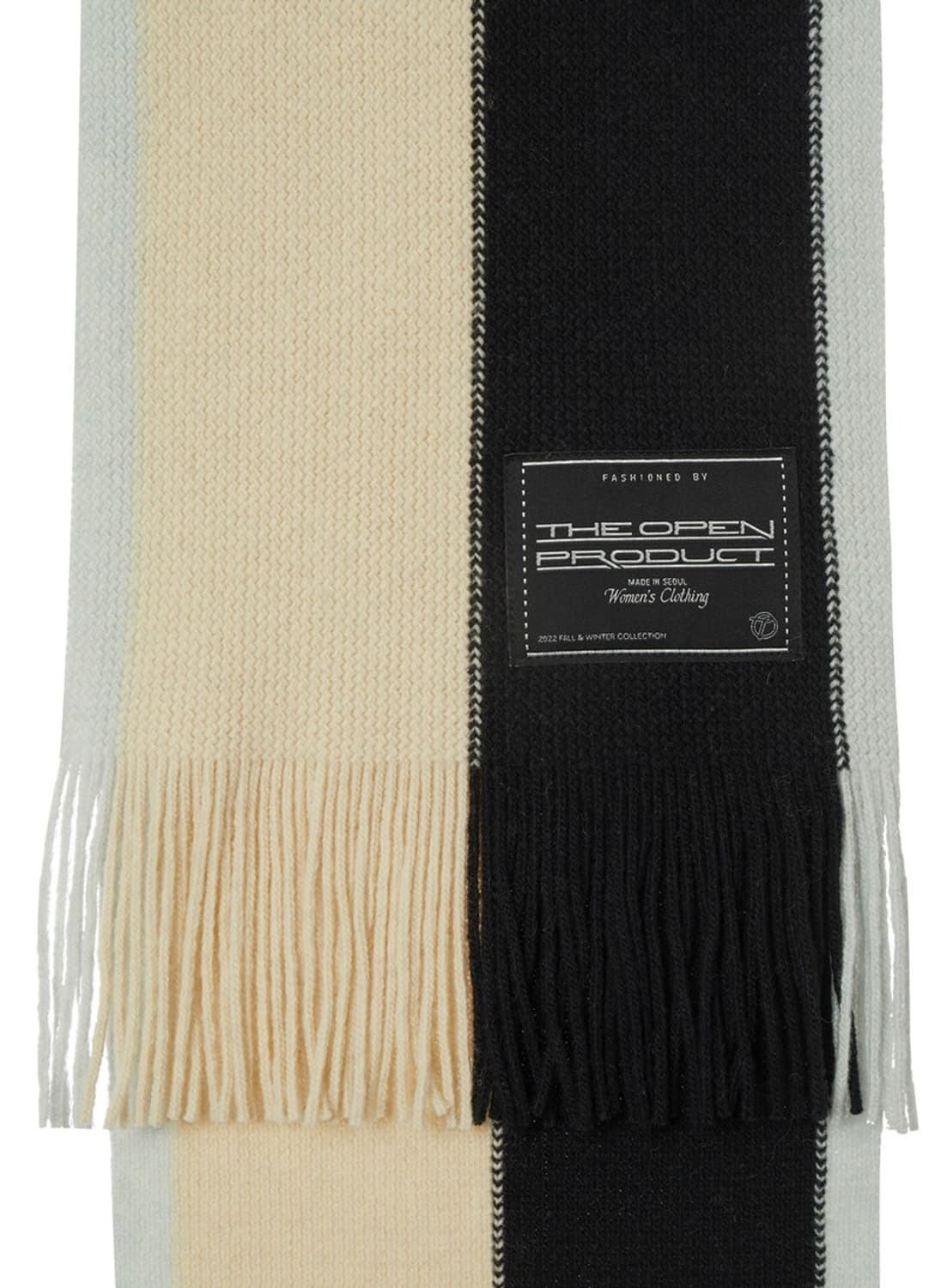 Openyy 프린지 스트라이프 머플러 상품이미지4