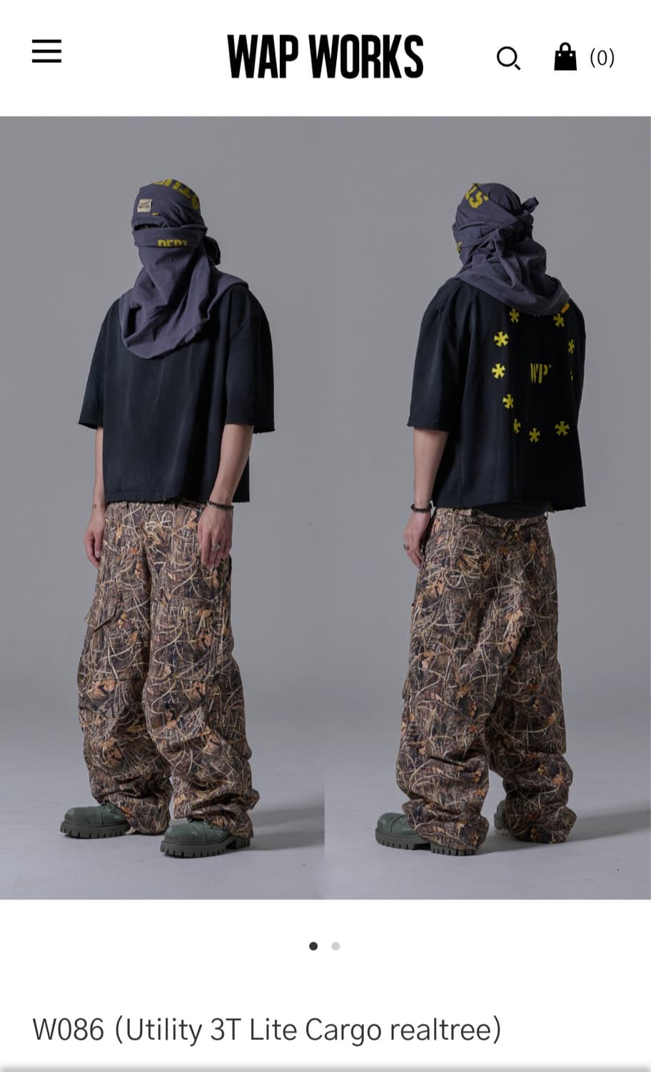 왑웍스 wapworks 리얼트리 카고팬츠 상품이미지1