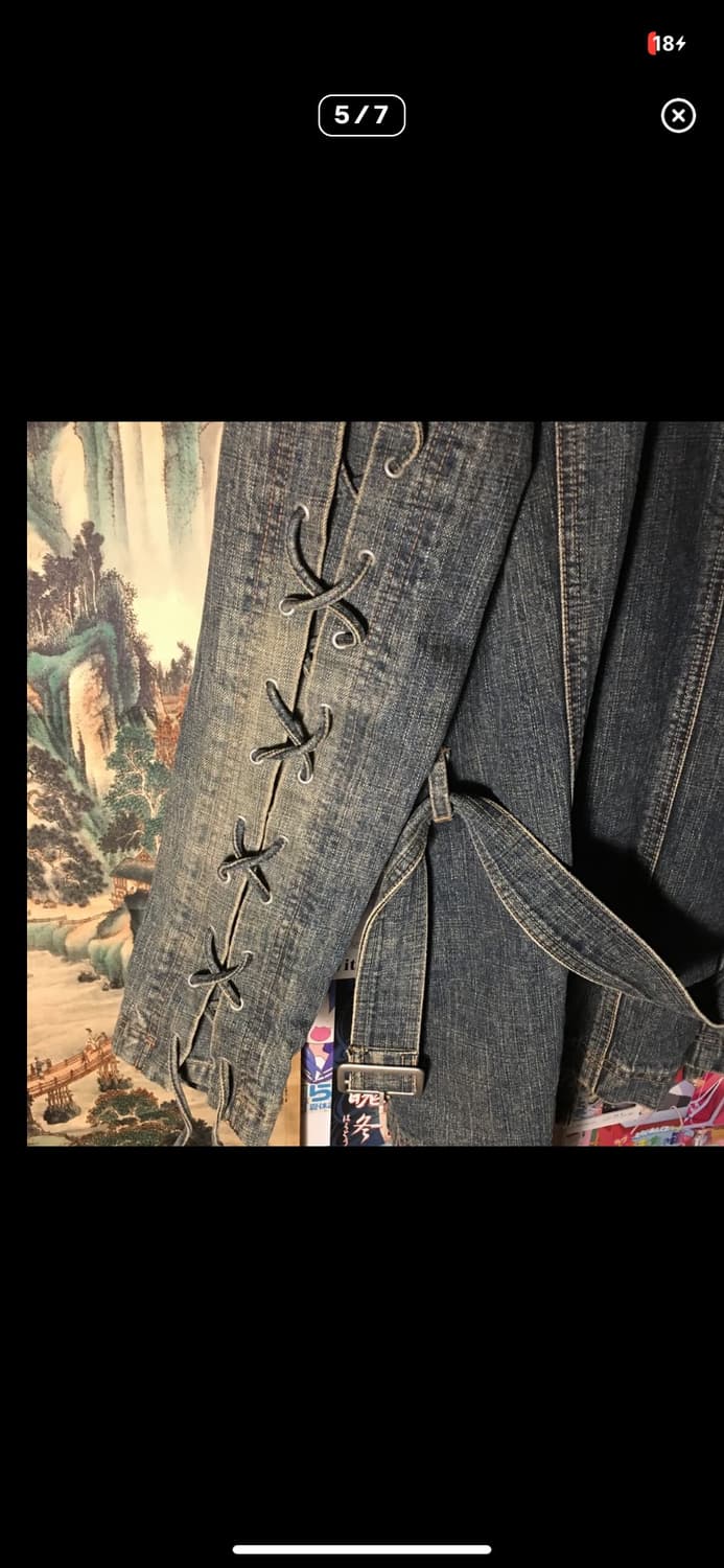 Tornado Mart Lace up denim robe jacket 상품이미지6