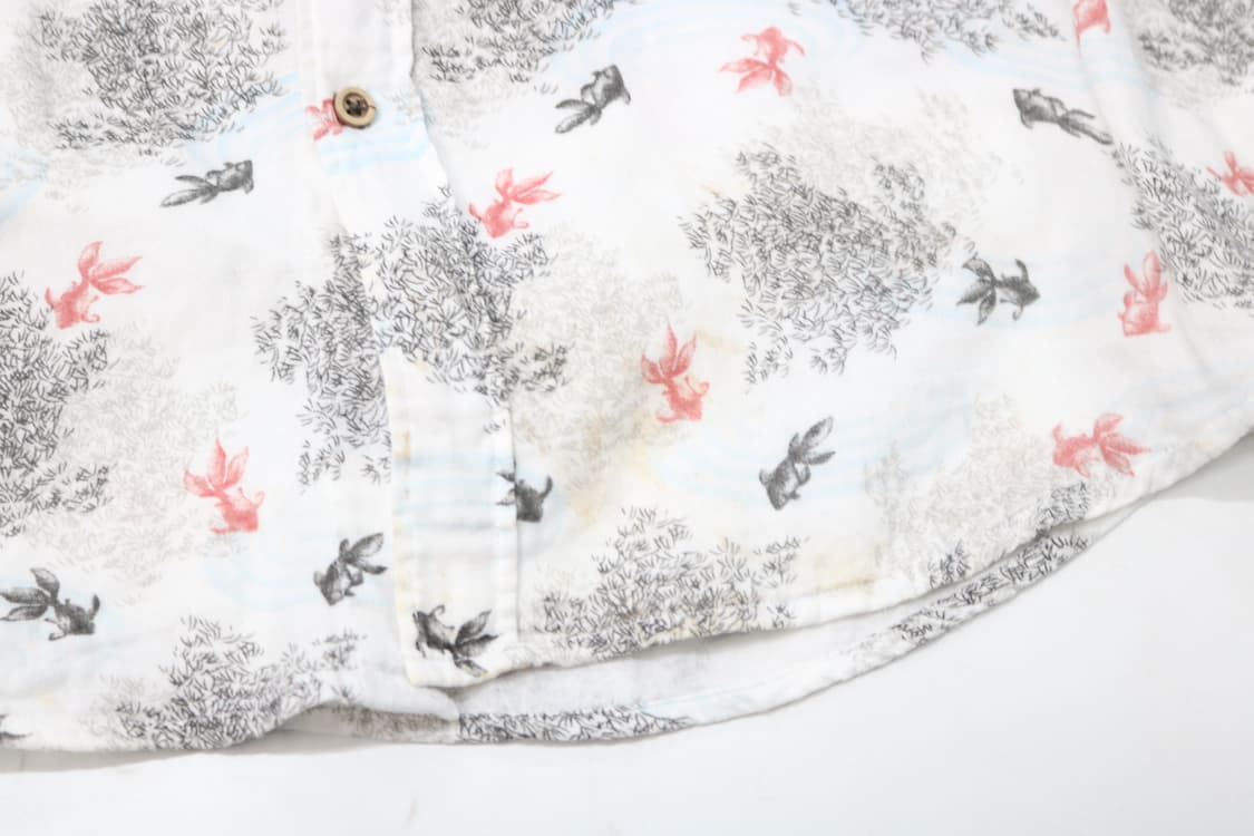 abitio 아비티오 빈티지 금어 그래픽 코튼 반팔 셔츠 (4L) 상품이미지4