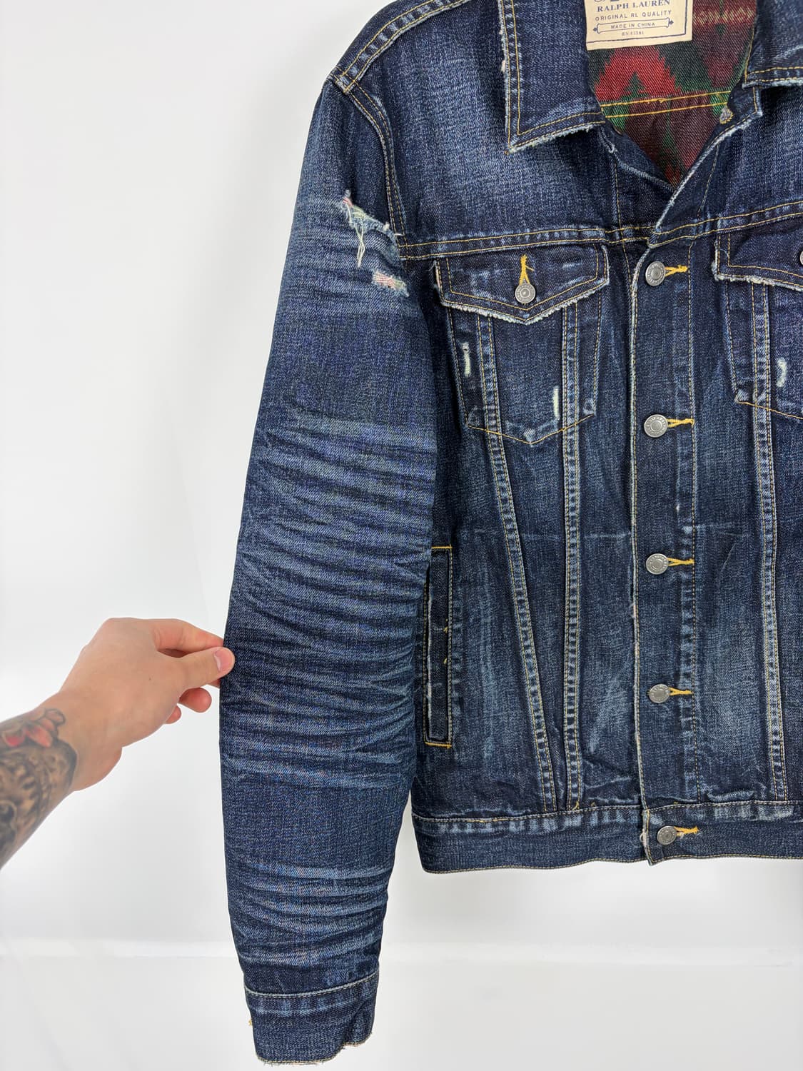 a115) 폴로랄프로렌 빈티지 페이디드 청자켓 상품이미지3