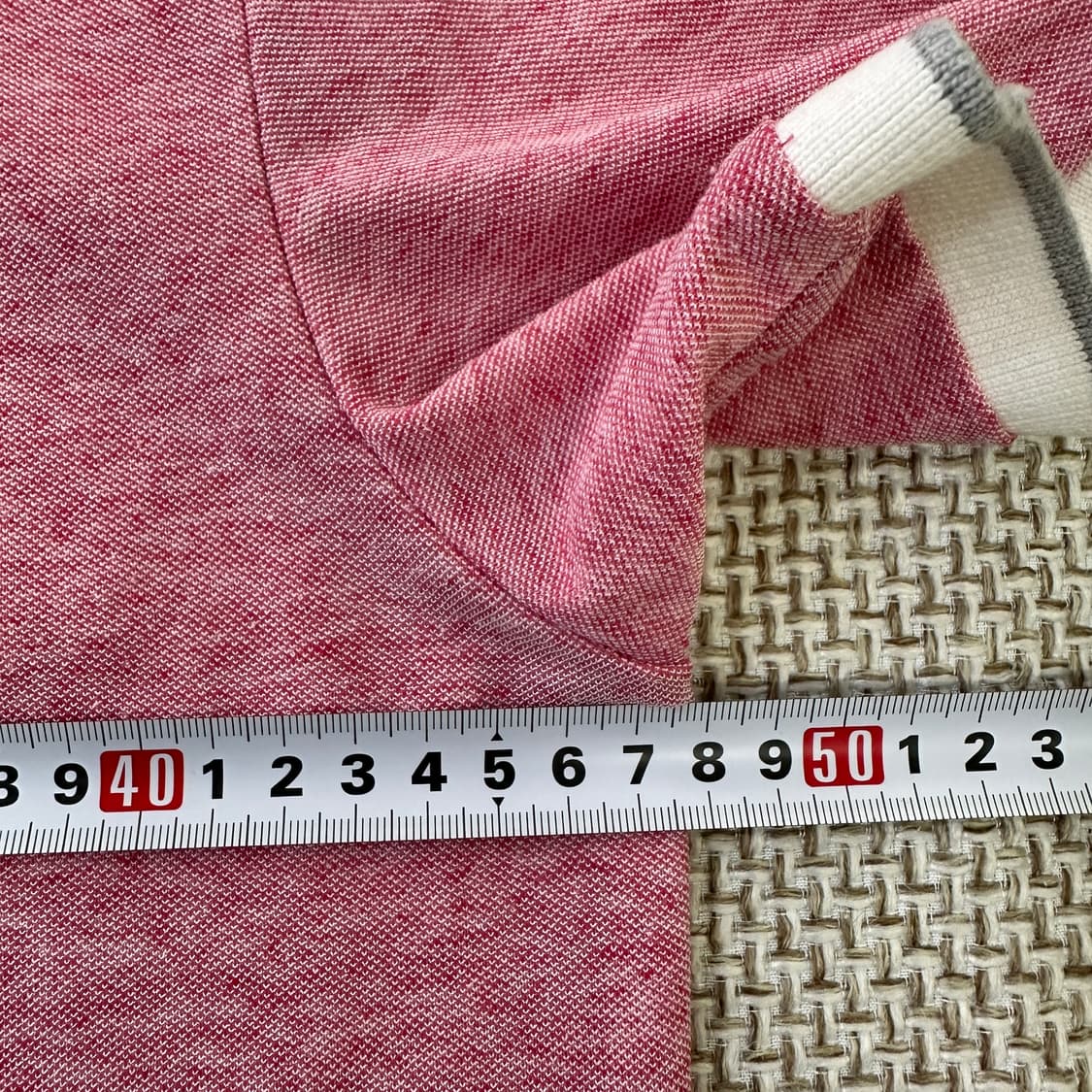 95 헤지스 핑크 카라 반팔티 0409D 상품이미지5