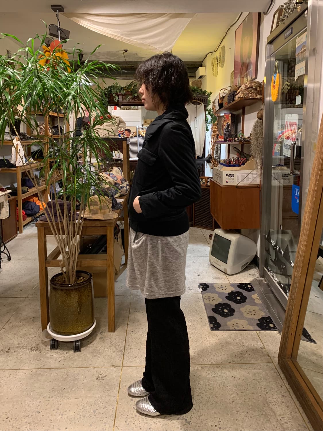 레이빔즈 코듀로이 하이 숄 카라 자켓 상품이미지2