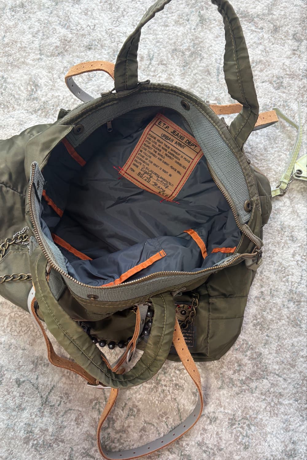 E.T.P. JEANS DEPT. Military Nylon Bag 상품이미지6