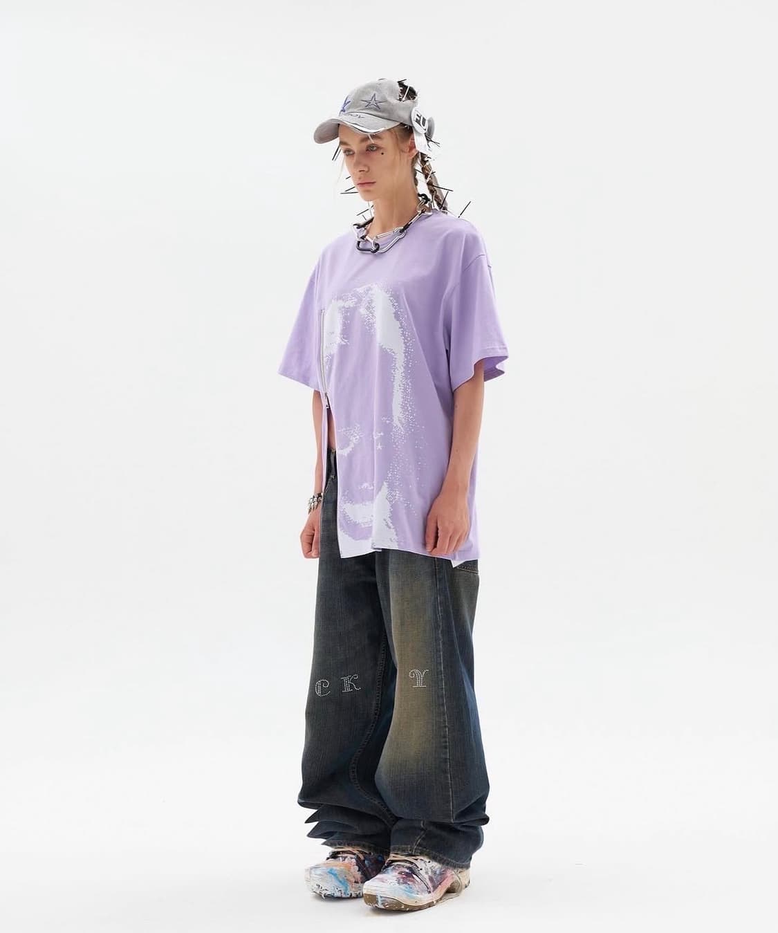 b0y fuckboy 티셔츠 라벤더 상품이미지2