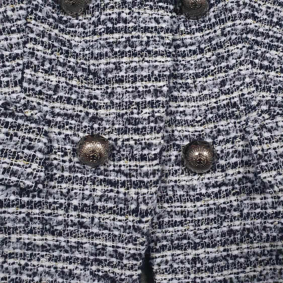 85) 씨씨콜렉트 클래식 트위드 자켓 브레스티드 더블 버튼 프린지 자켓 상품이미지5