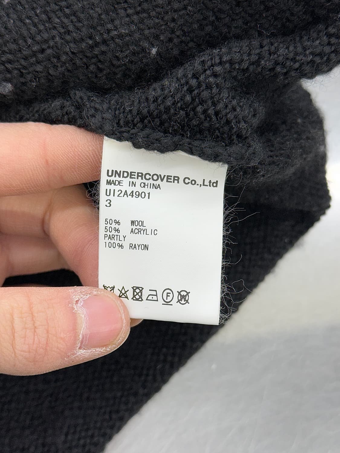 언더커버 리즘 블랙 돌 포켓 니트 가디건 상품이미지8
