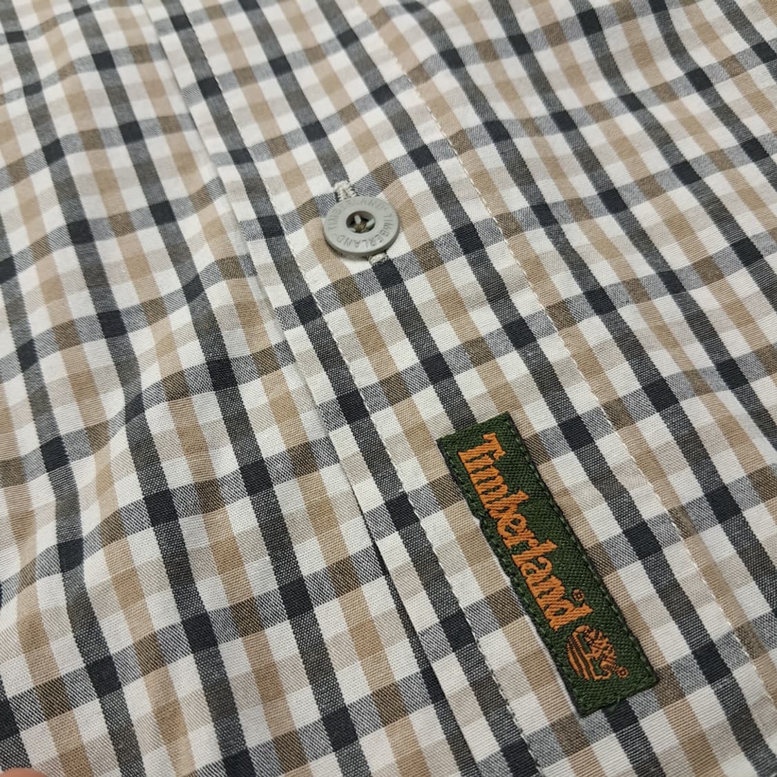 CL752 L 팀버랜드 00s 홍콩판 마이크로체크  베이지 셔츠 상품이미지5