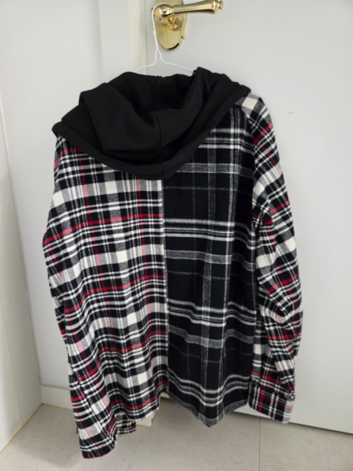 자라 후드 체크 자켓 M 상품이미지3