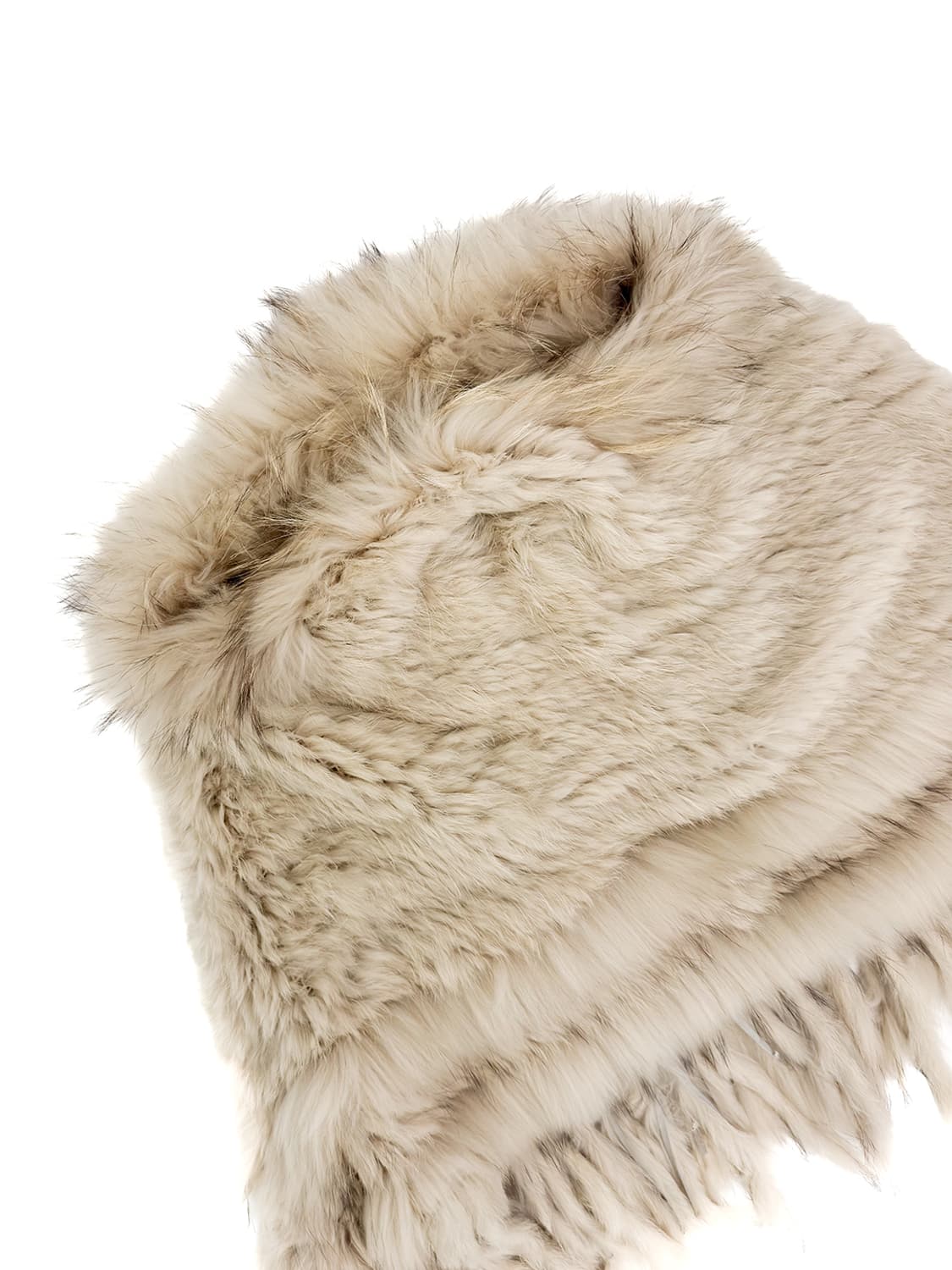 Rabbit  Fur Fringe Pancho Cape/ Os 상품이미지4