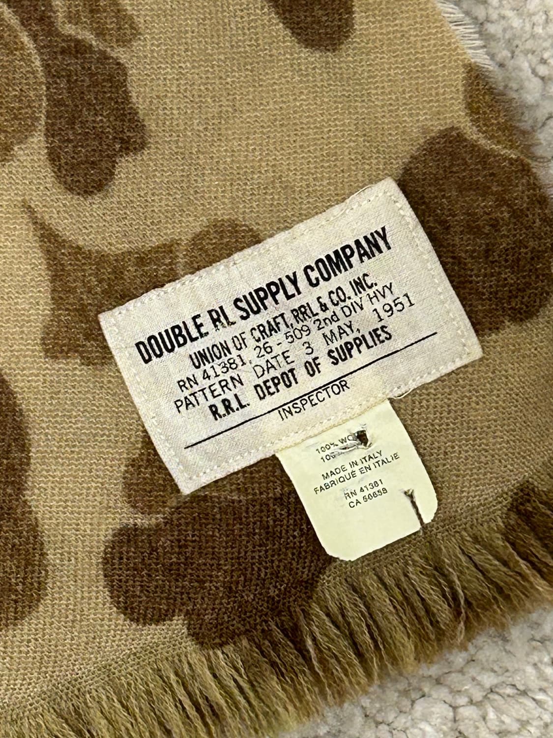 rrl frogskin camo wool scarf 상품이미지5