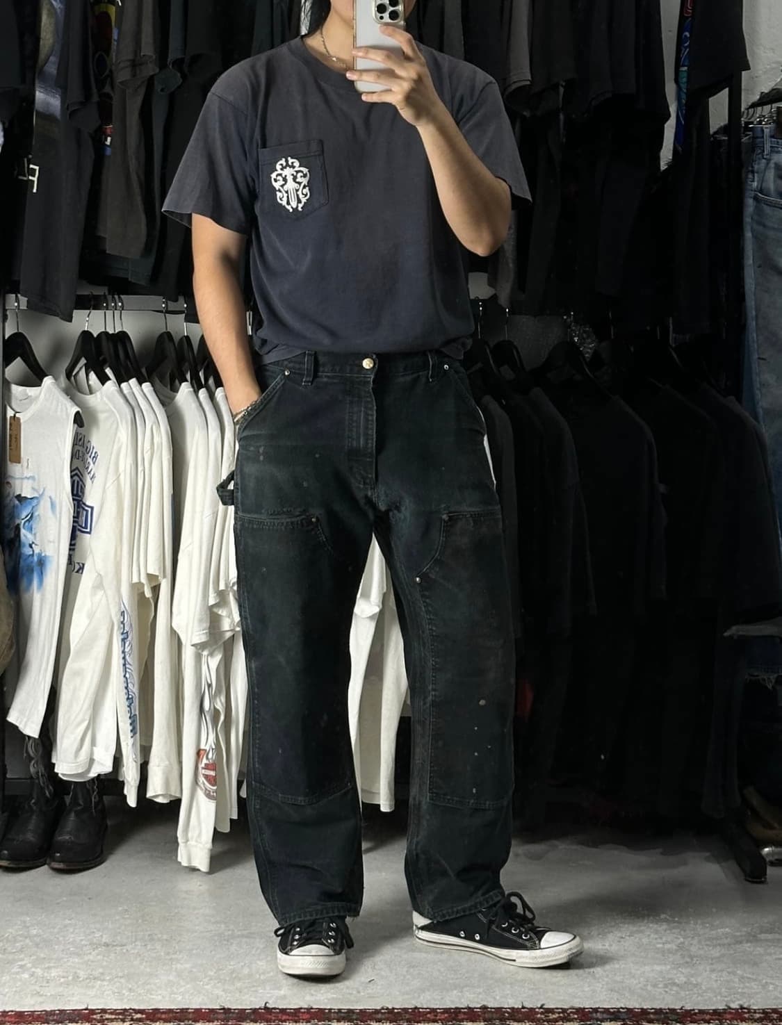 OG USA MADE 칼하트 더블니 34x30 상품이미지2