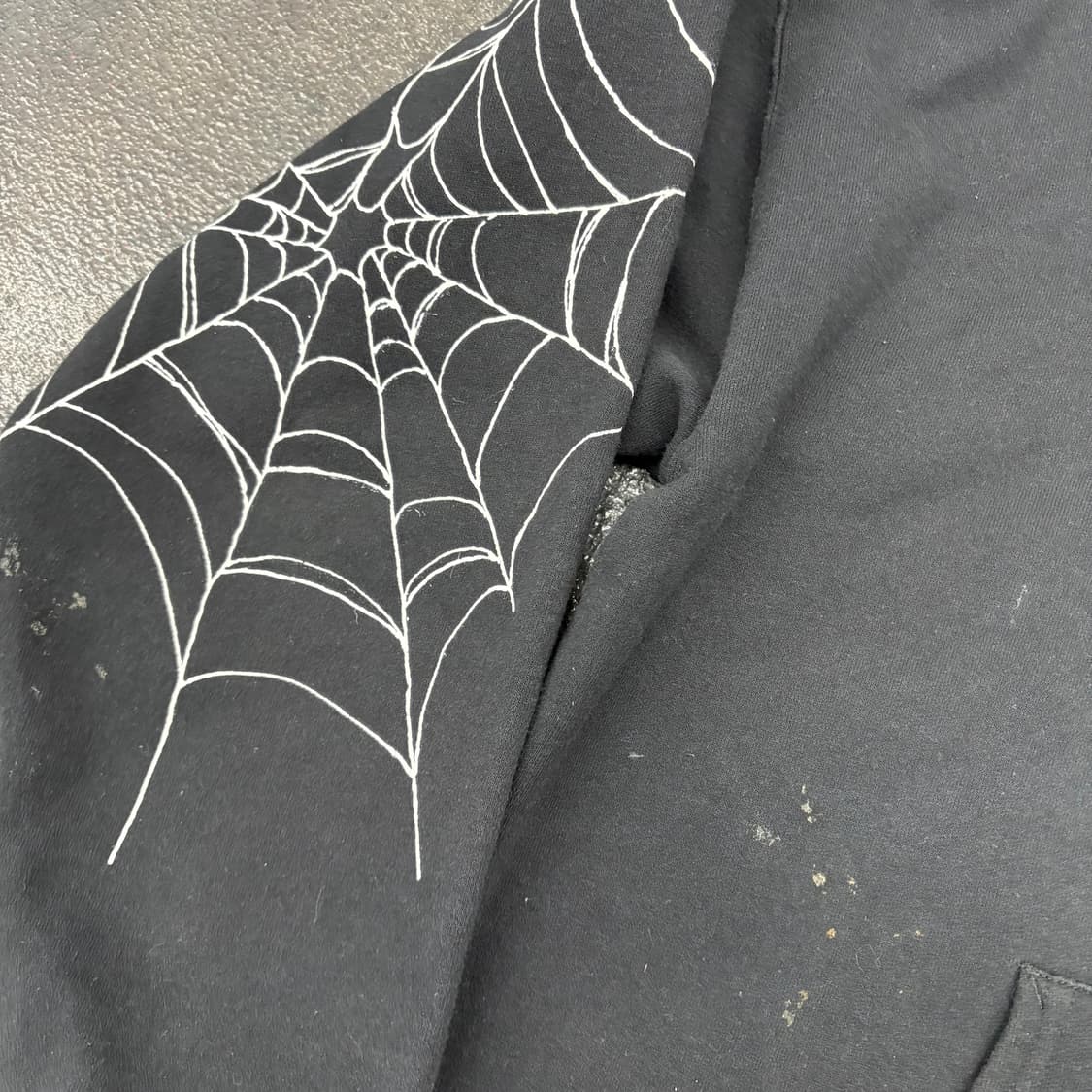 (105)트래셔 블랙 스파이더 웹 후드 상품이미지4