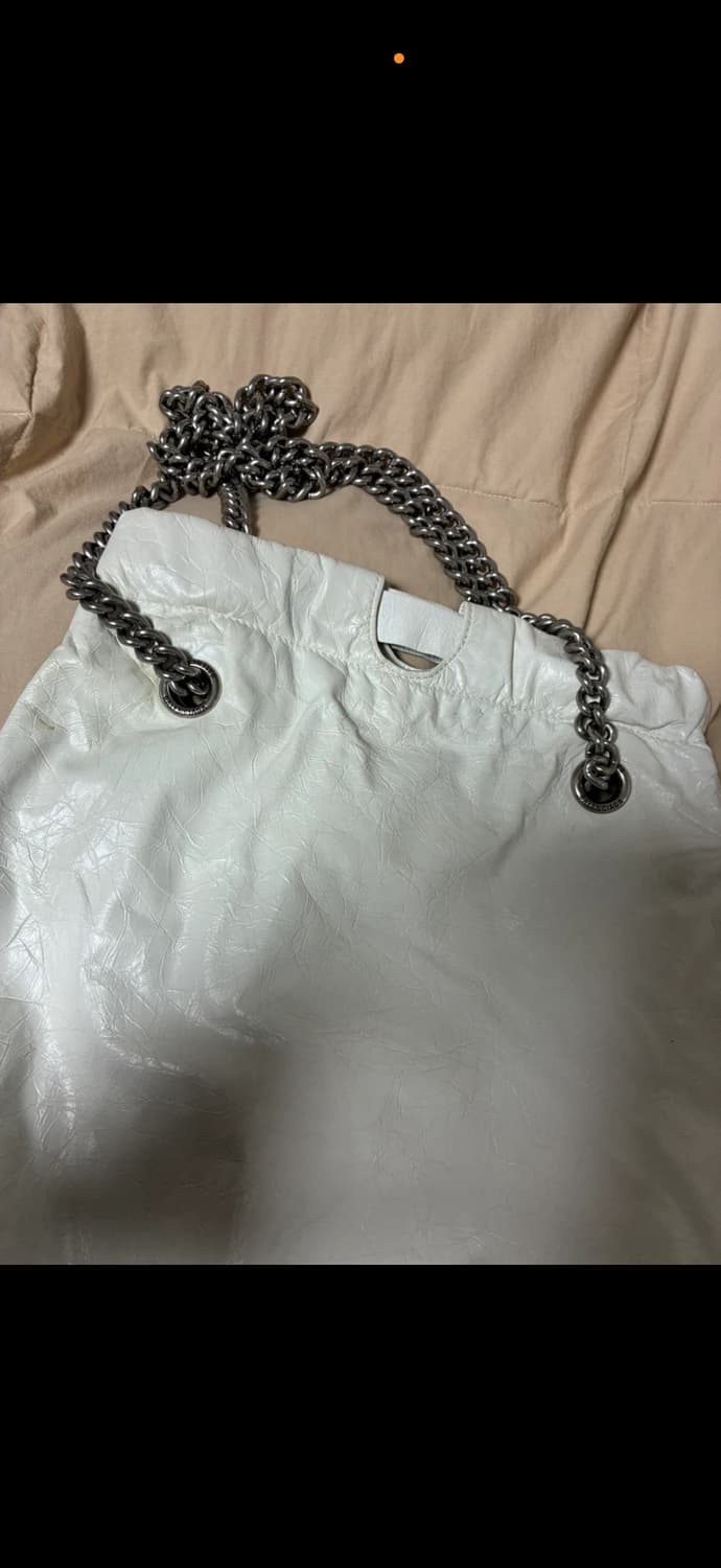 발렌시아가 크러쉬 스몰 토트백 화이트 상품이미지4