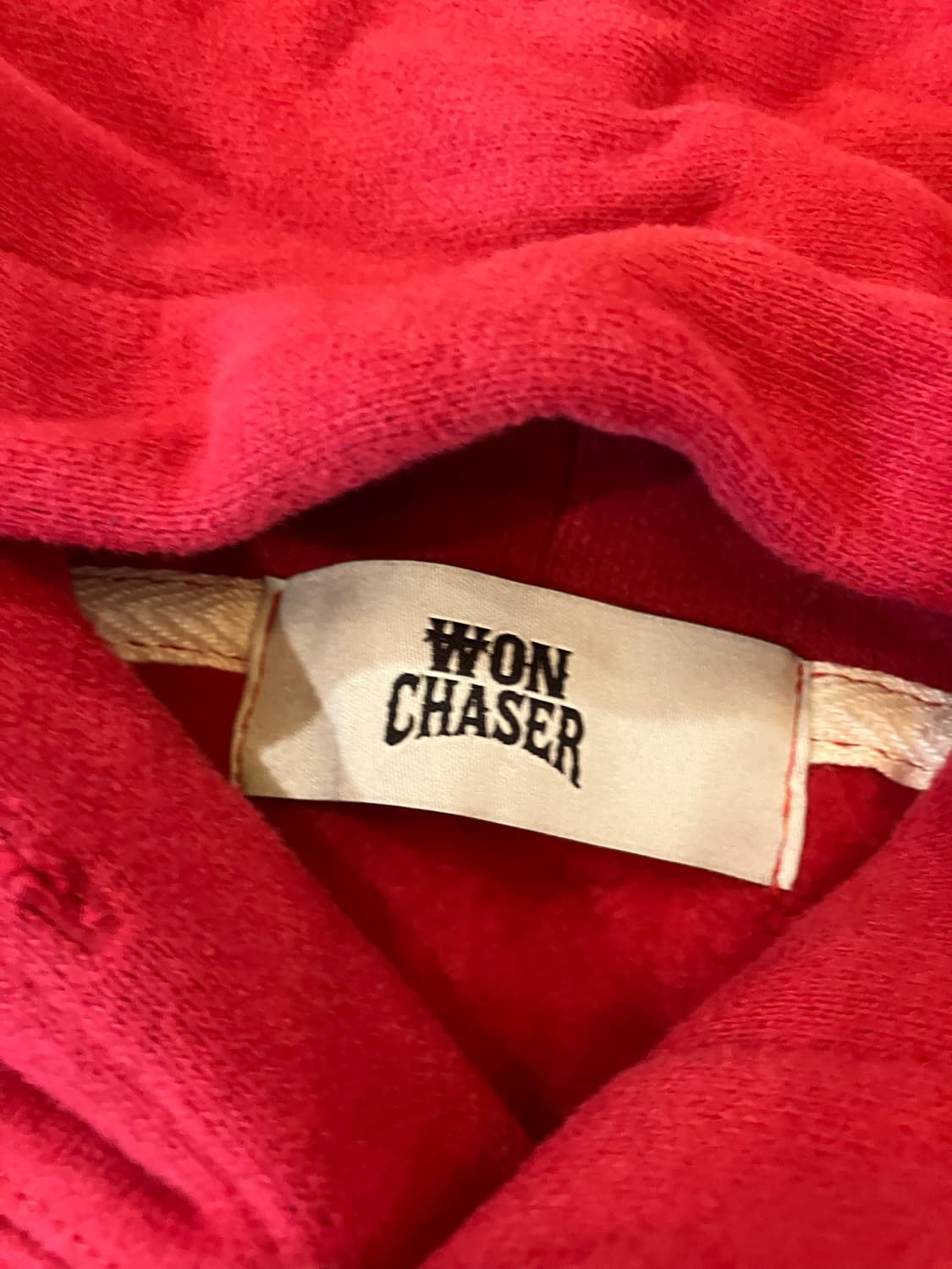 희귀) WON CHASER 원체이서 후드티 레드 상품이미지6