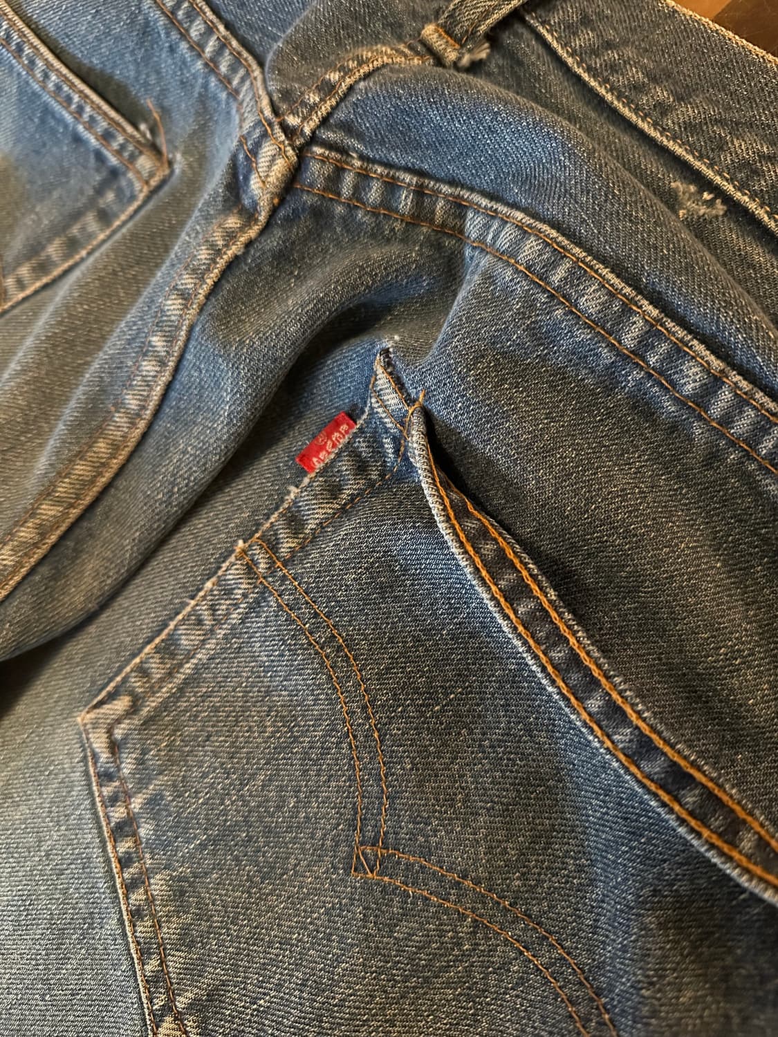 70s USA 빈티지 리바이스 501 66후기 셀비지 데님 팬츠 상품이미지6