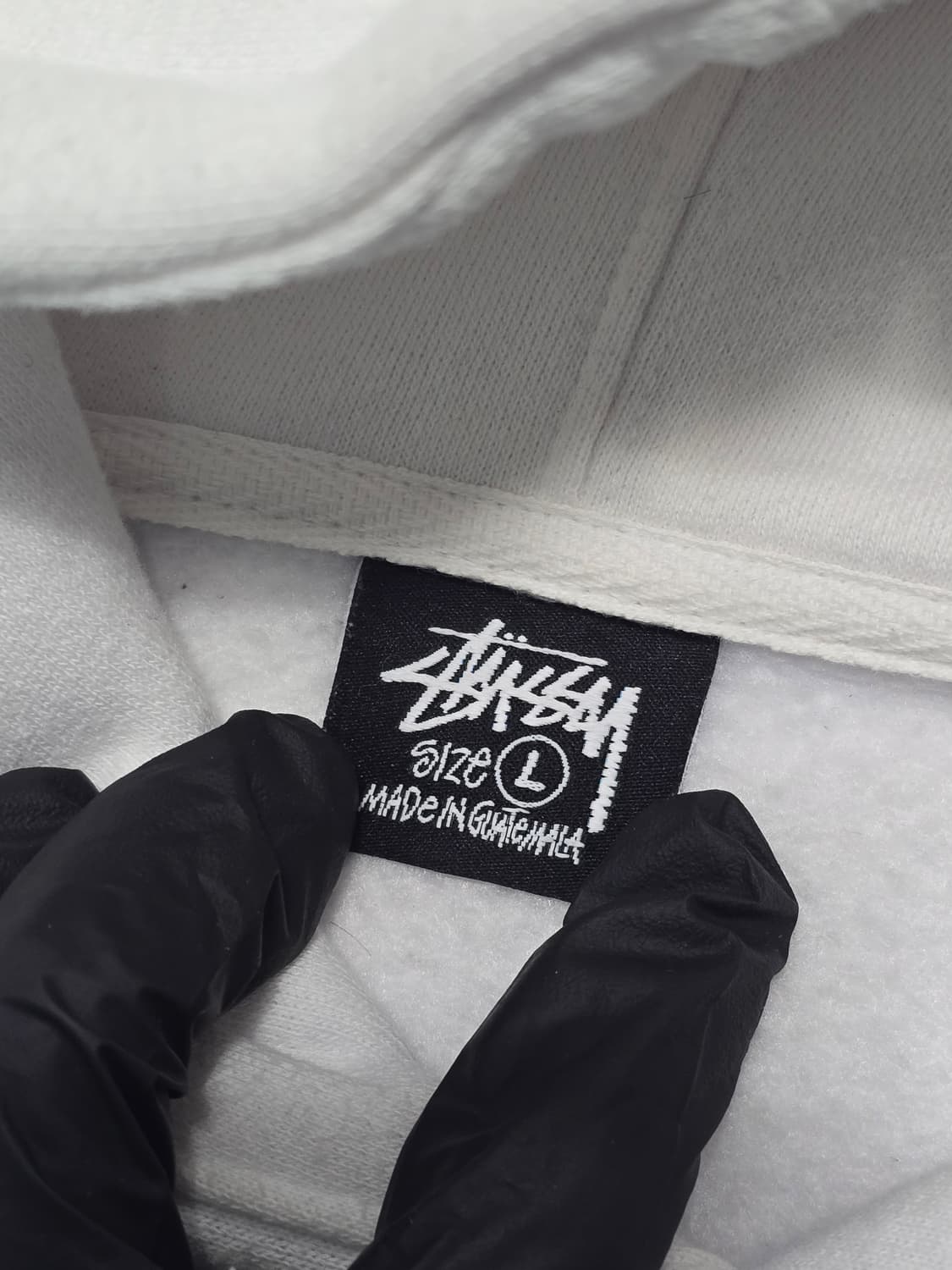 스투시 베이직 후드티셔츠 화이트 L 상품이미지5