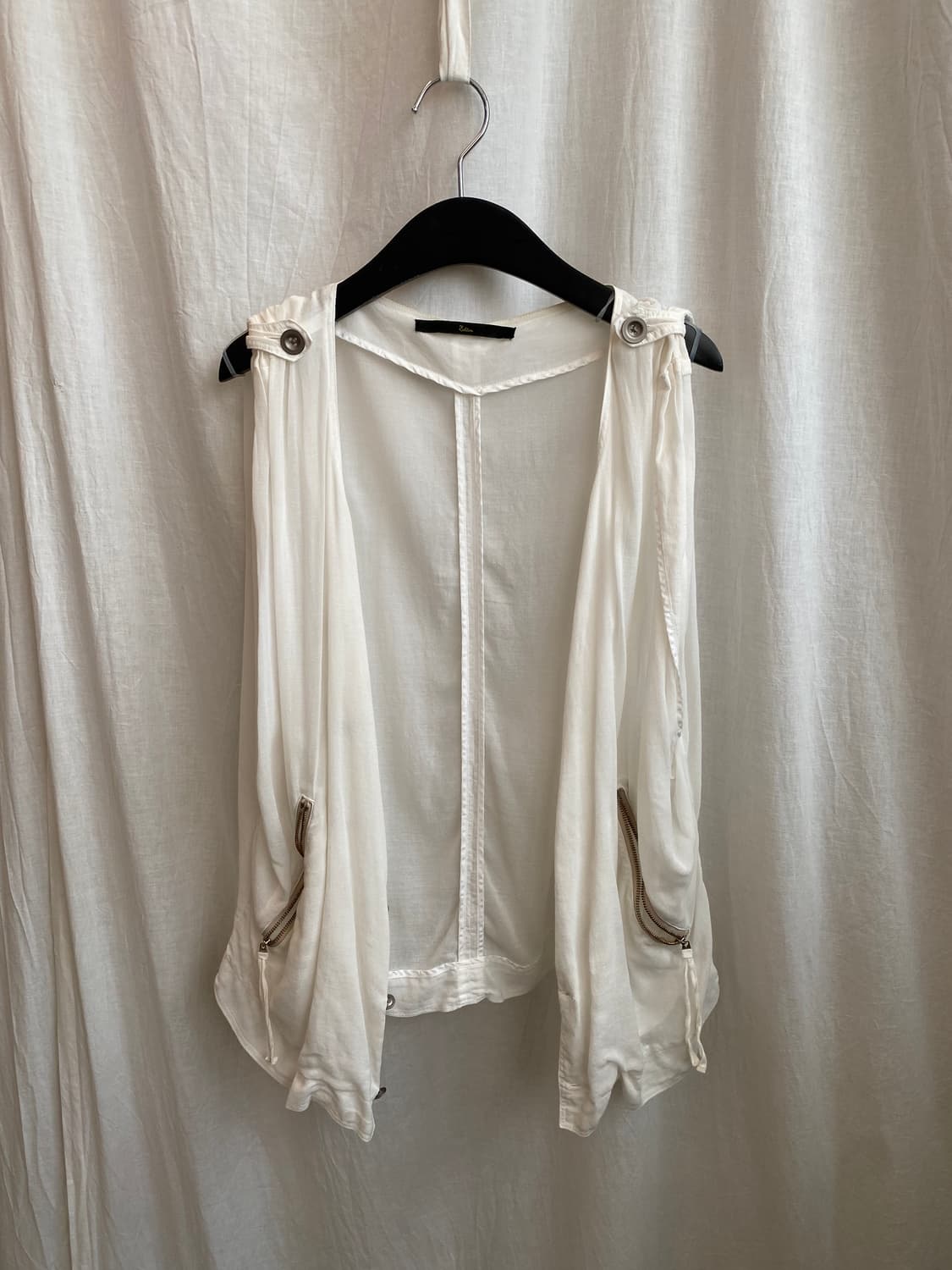 화이트 시스루 베스트 자켓(F) 상품이미지1