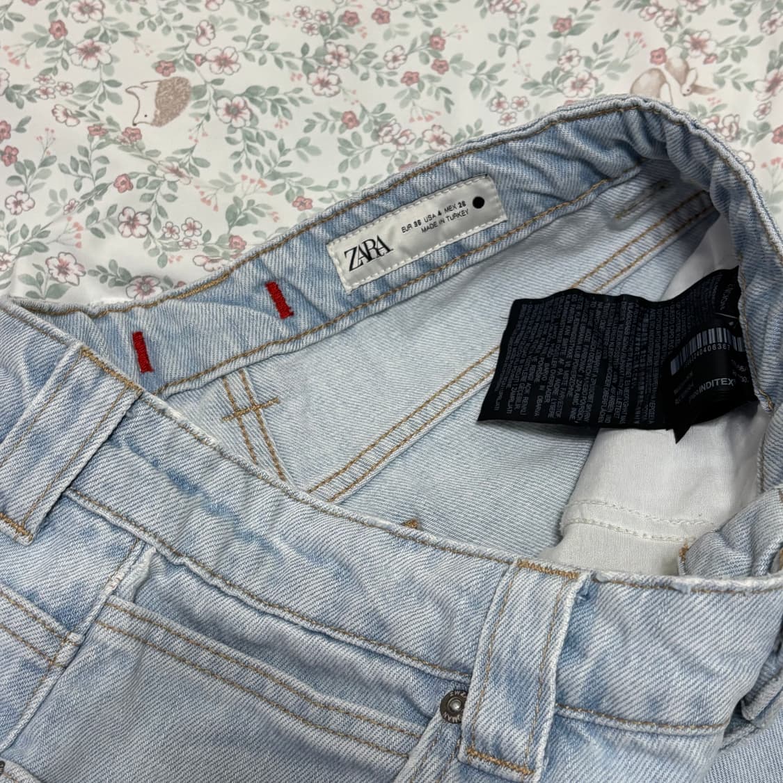 zara 자라 ZW 컬렉션 배럴 크롭 미드라이즈 팬츠 (새상품) 상품이미지3