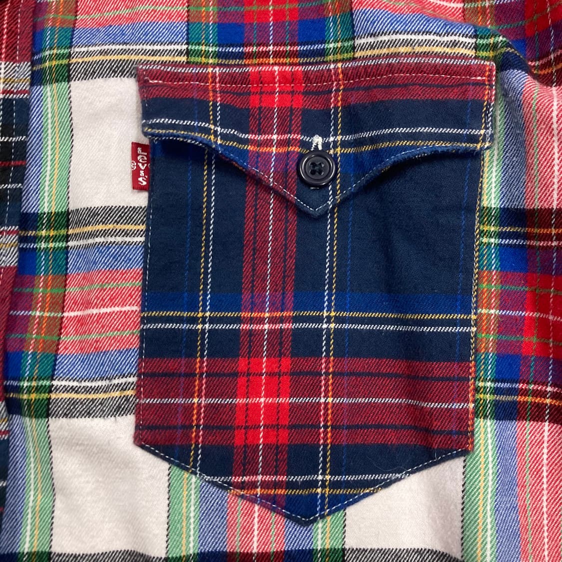 리바이스 믹스 컬러 체크 패턴 셔츠 상품이미지2