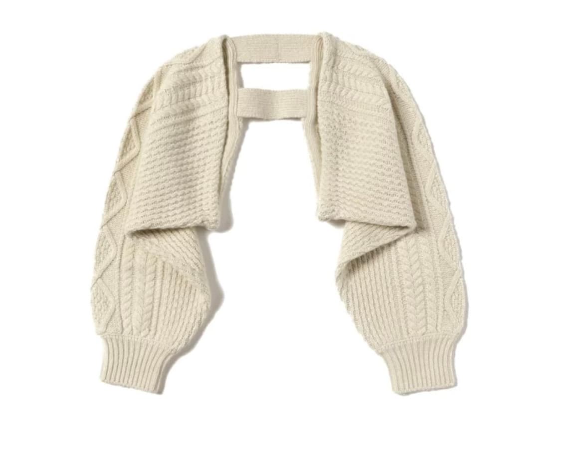 레이빔즈 케이블 니트 볼레로 상품이미지1