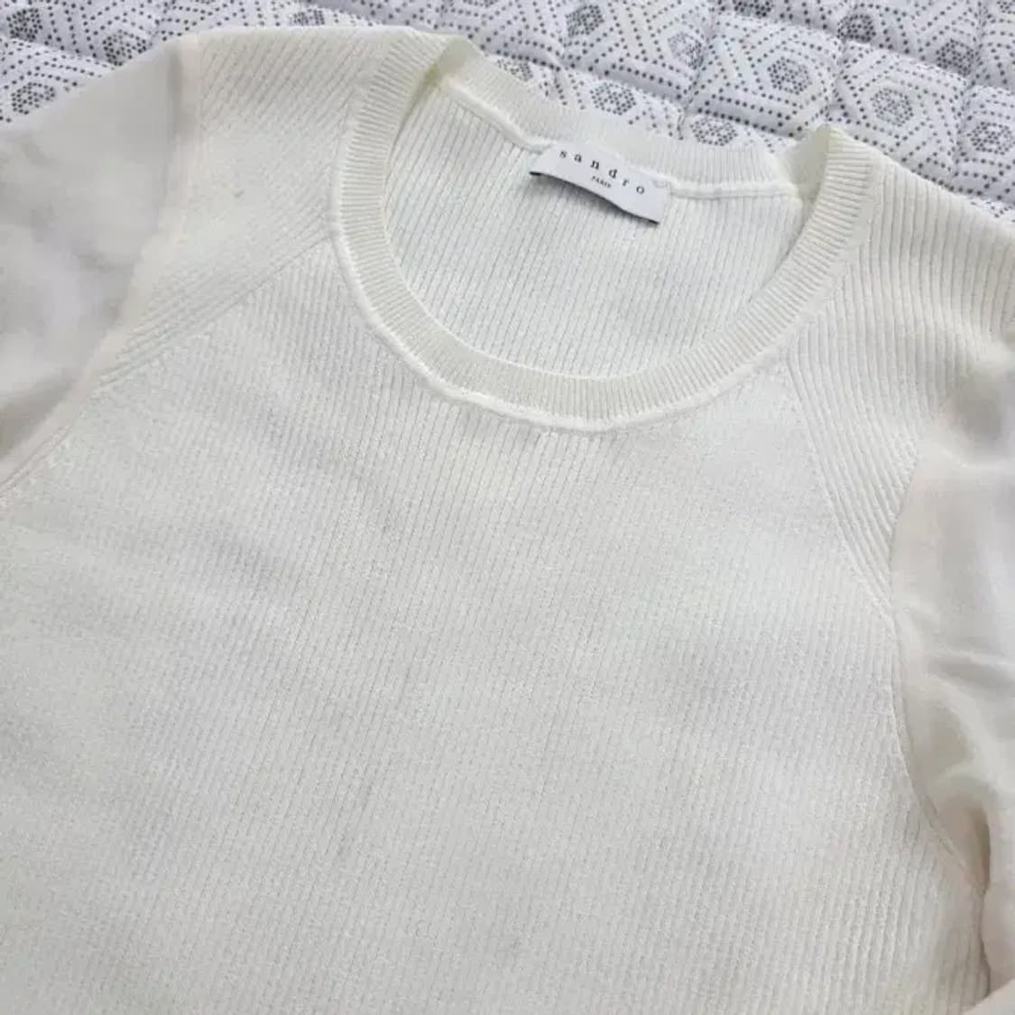 Sandro 산드로 크림 니트 블라우스 ~55 상품이미지6