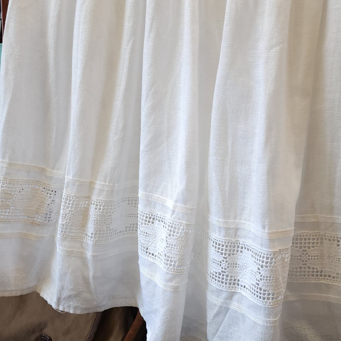 90s 빈티지 스커트 유럽  화이트 스커트 로맨틱 화이트 프릴 상품이미지7