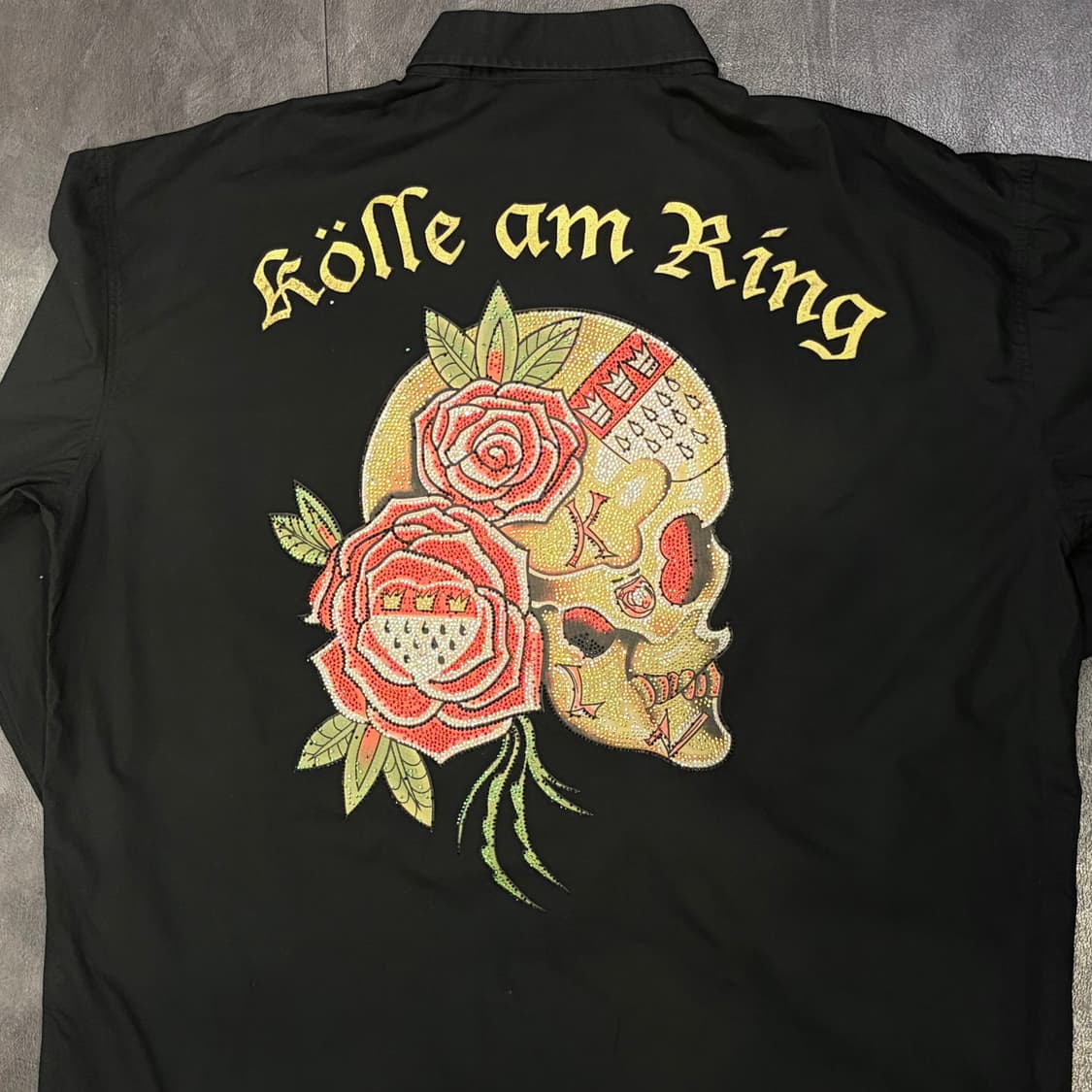 [IM] 디테스 스컬 로즈 핫픽스 셔츠 블랙 상품이미지6