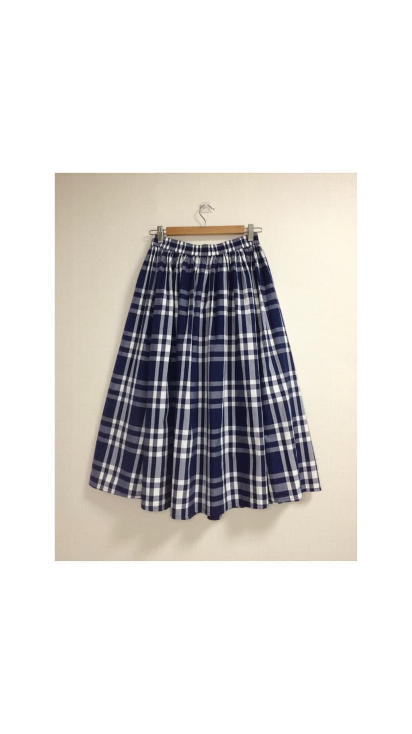 Beams boy 빔즈보이 네이비 체크 스커트 상품이미지6