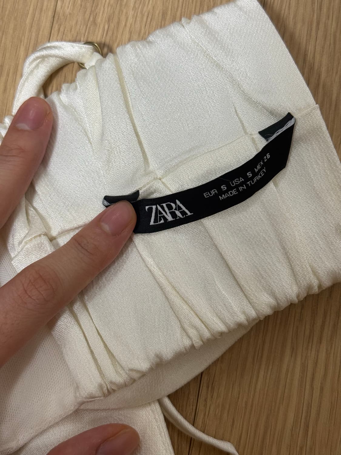 Zara 자라 새틴 브라렛 탑(화이트, 블랙) 상품이미지8