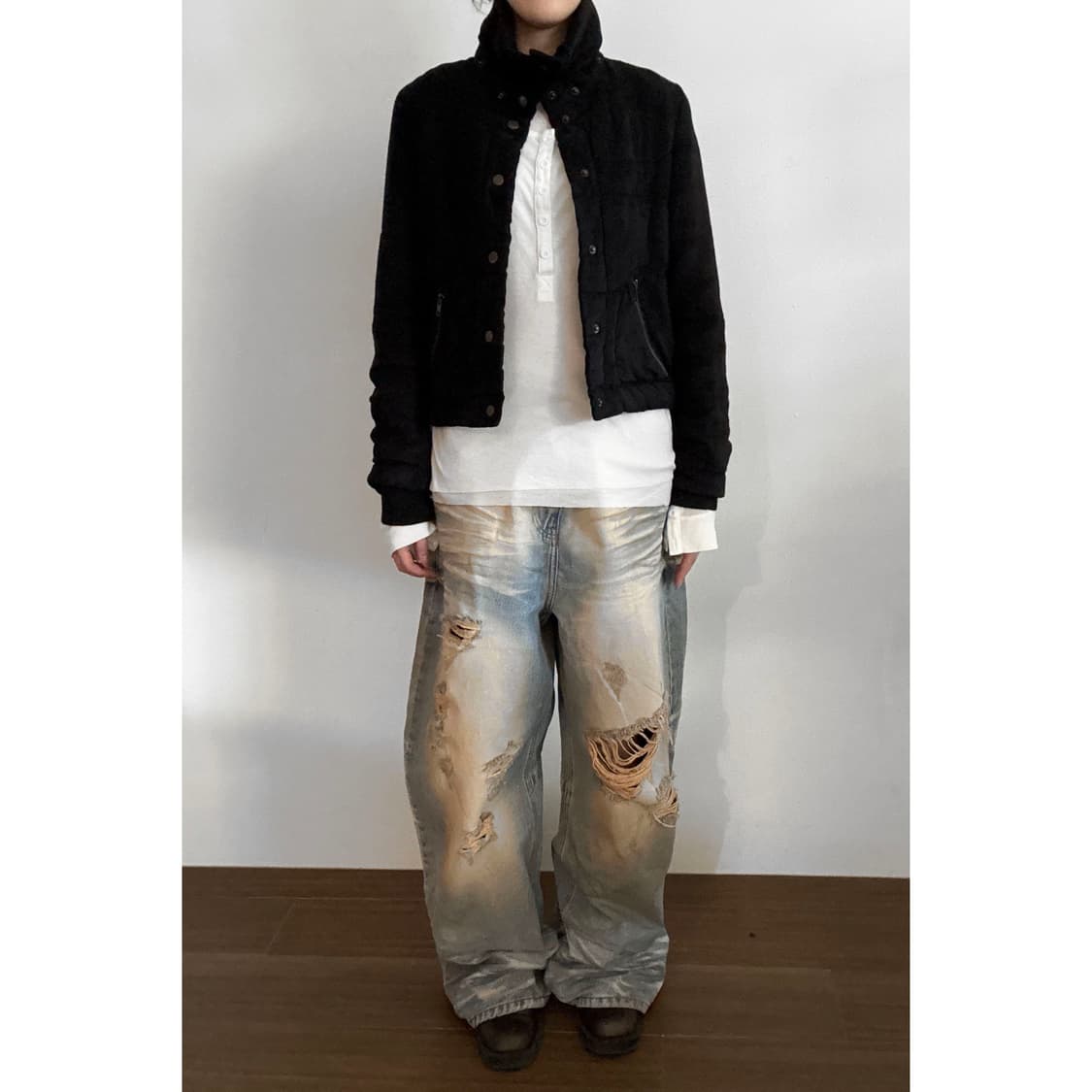 Gold Button Padding 상품이미지1