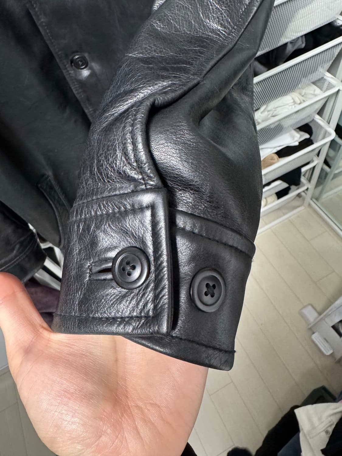 올드 갭 레더 카코트 L old gap leather car coat L 상품이미지9