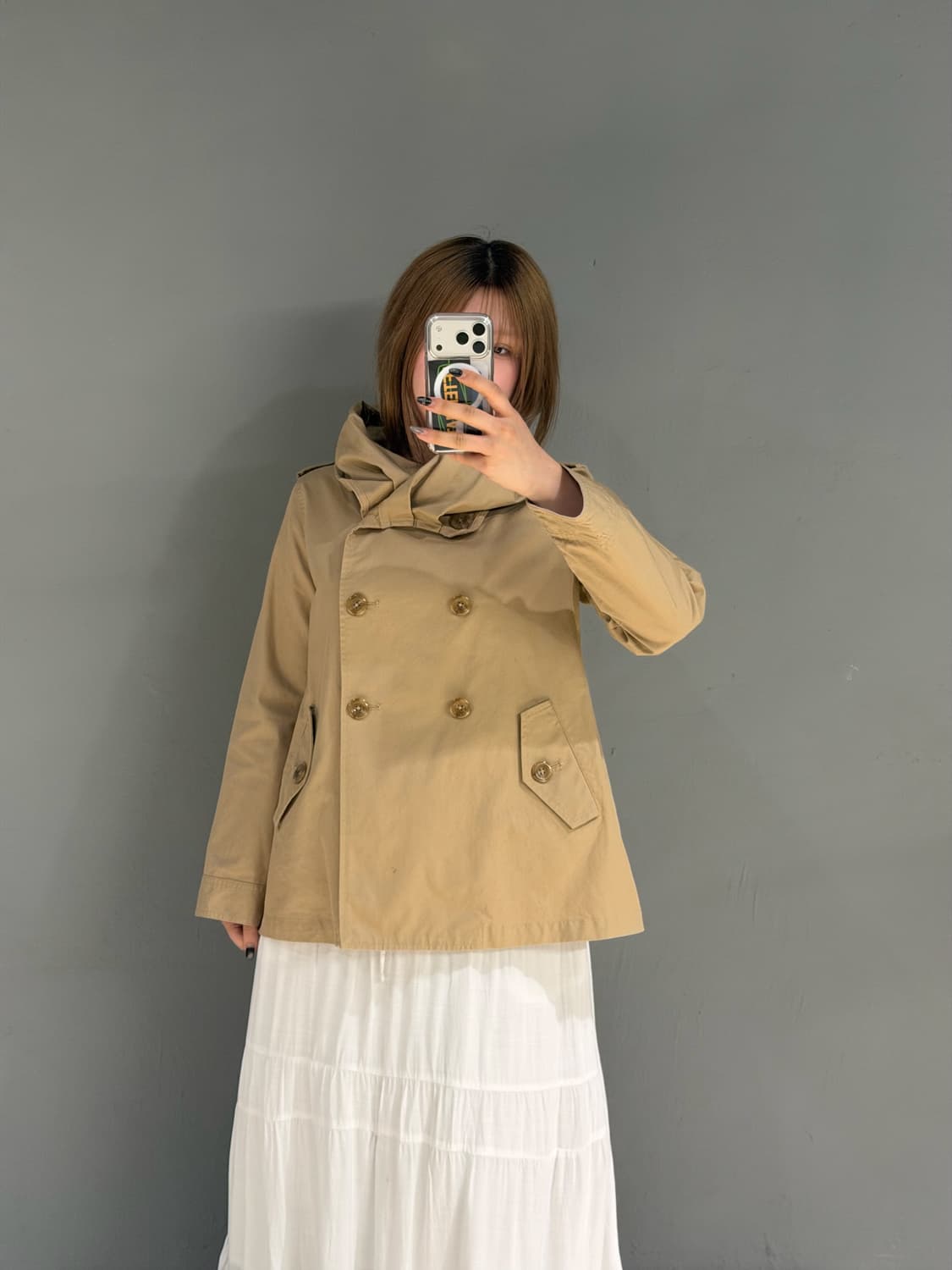 wide collar double button jacket 상품이미지2