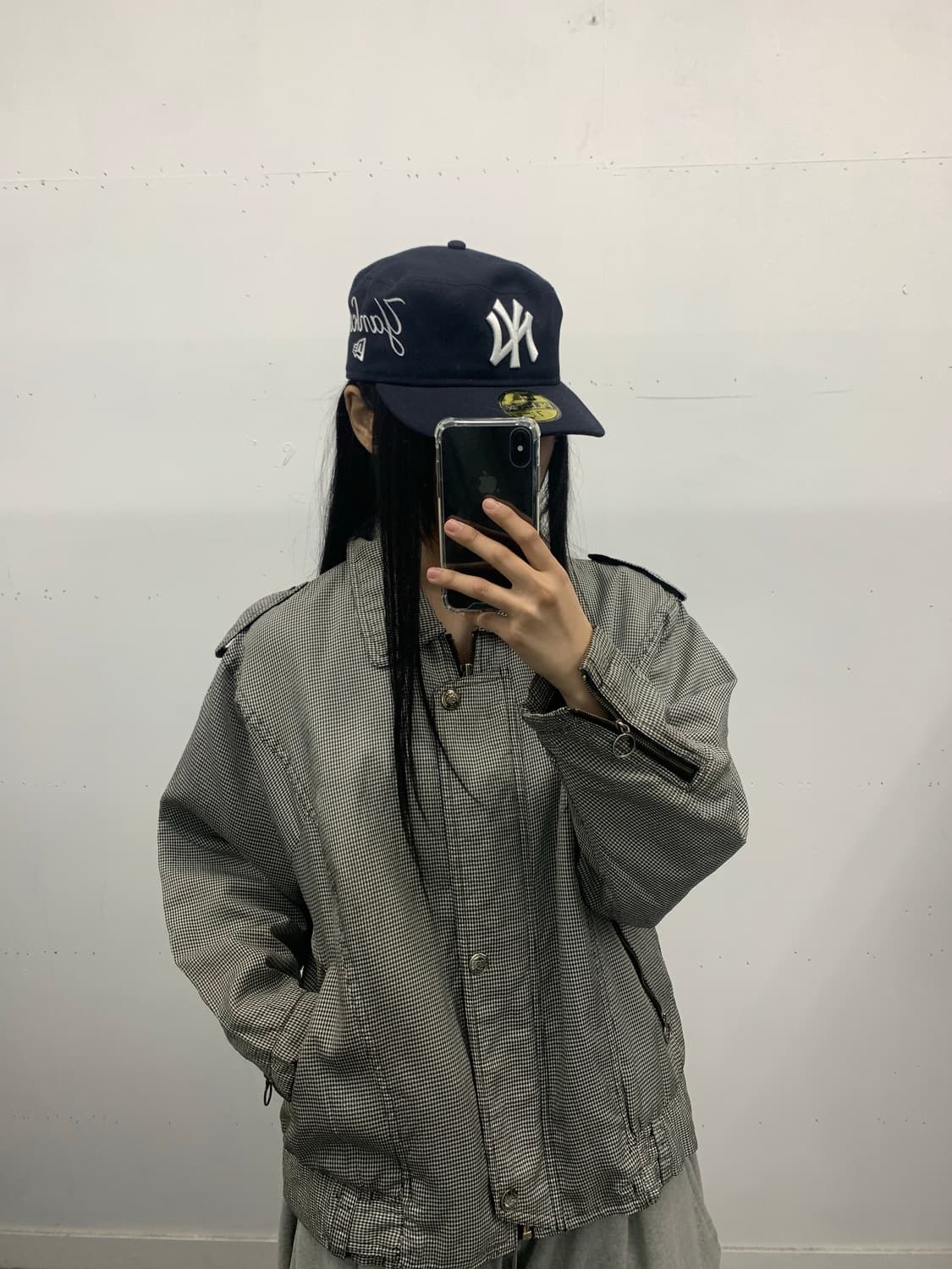 재패니즈 체크 봄버 상품이미지2