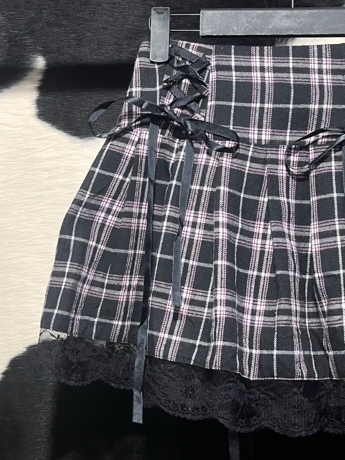 아일렛 체크패턴 스커트 상품이미지3