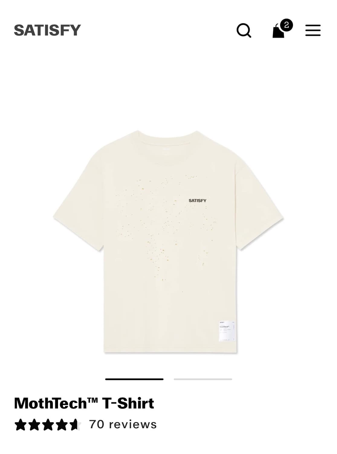 새티스파이 satisfy 모스테크 오프화이트  XL (새상품) 상품이미지1