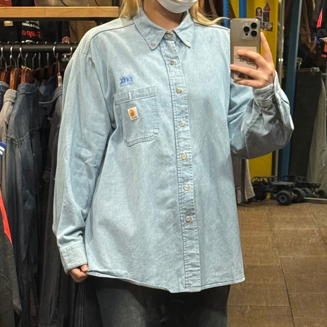 [HI] 칼하트 긴팔 데님셔츠 스카이블루 상품이미지3