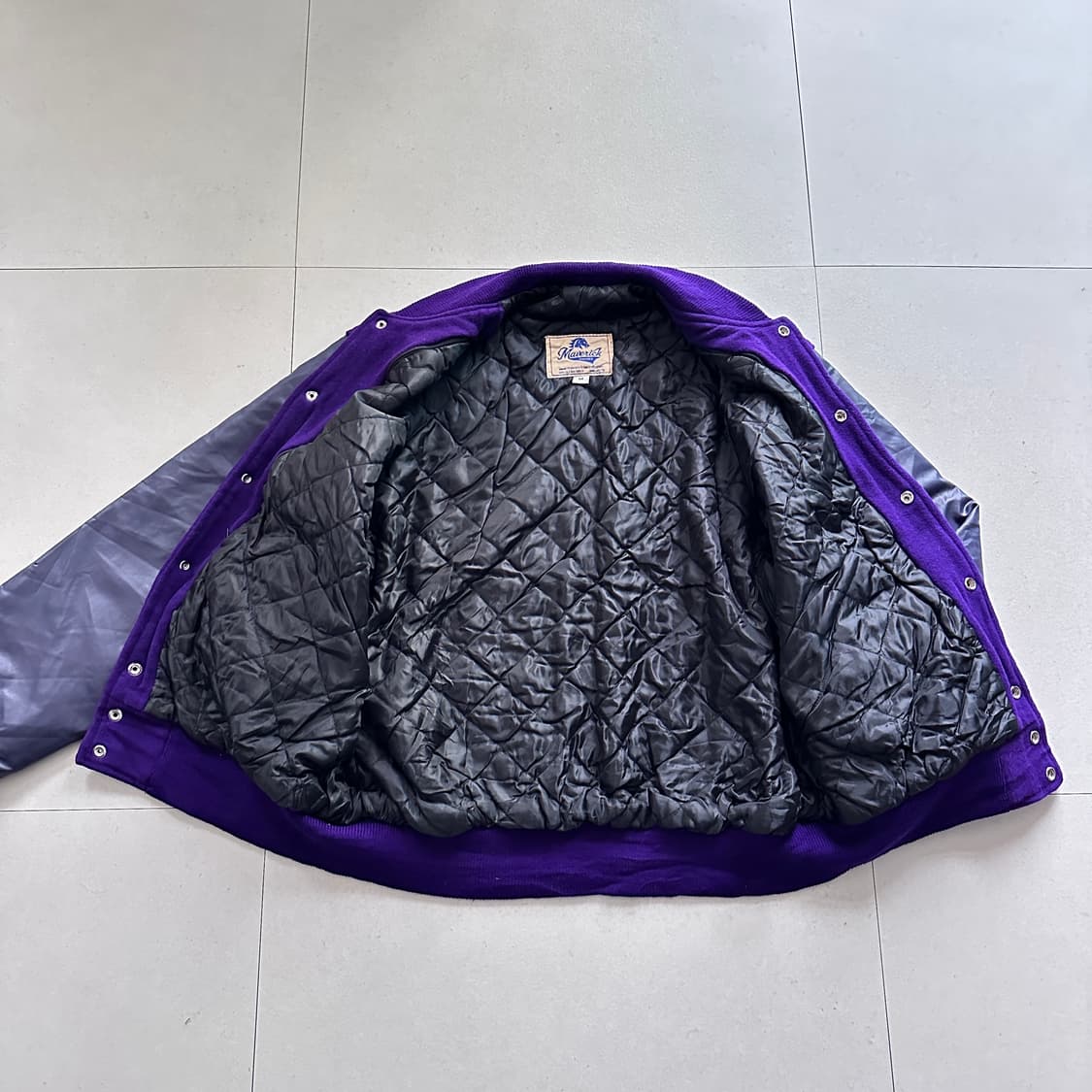 USA 매버릭 퍼플 바시티 자켓 (M) 상품이미지4