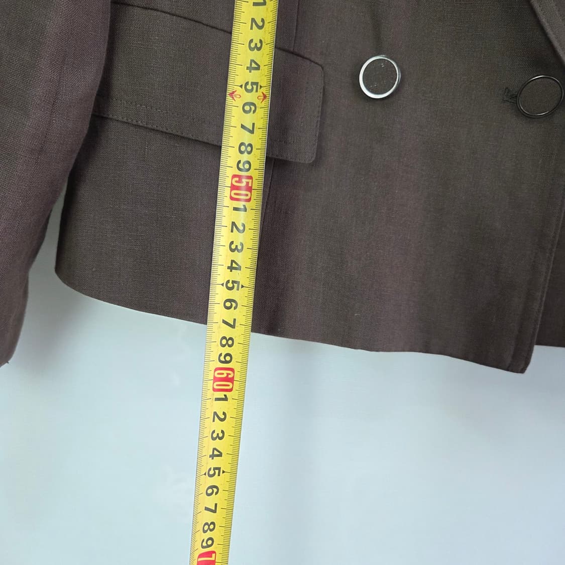 [까사렐] 린넨100 더블 자켓 55 브라운 테일러드 상품이미지8
