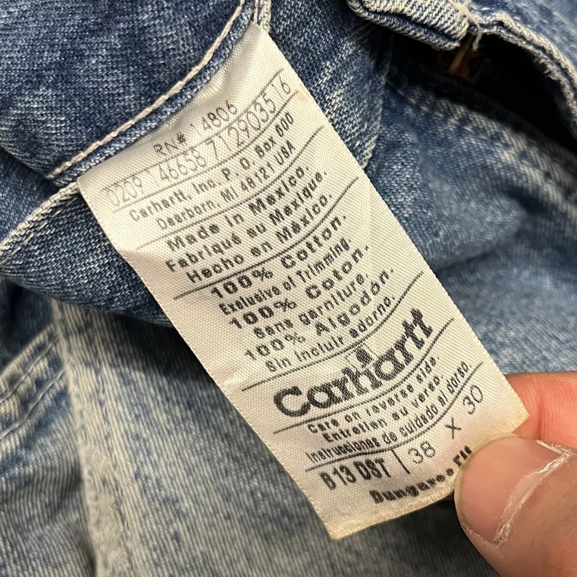 00s 칼하트 B13 데님 카펜터 팬츠 (37“) 상품이미지8